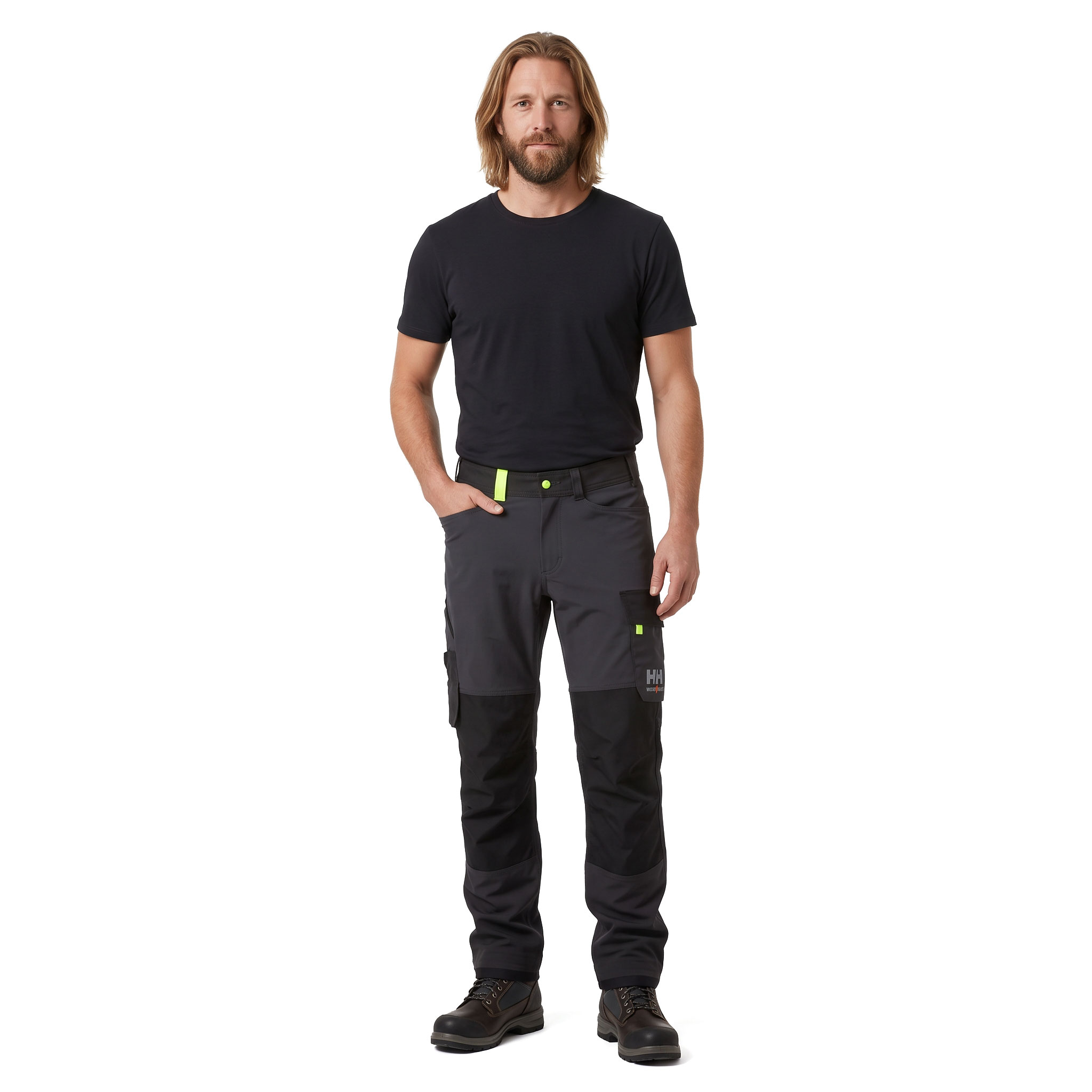 Helly Hansen Oxford 4X arbeidsbukse full stretch, Ebony/svart, large image number 2