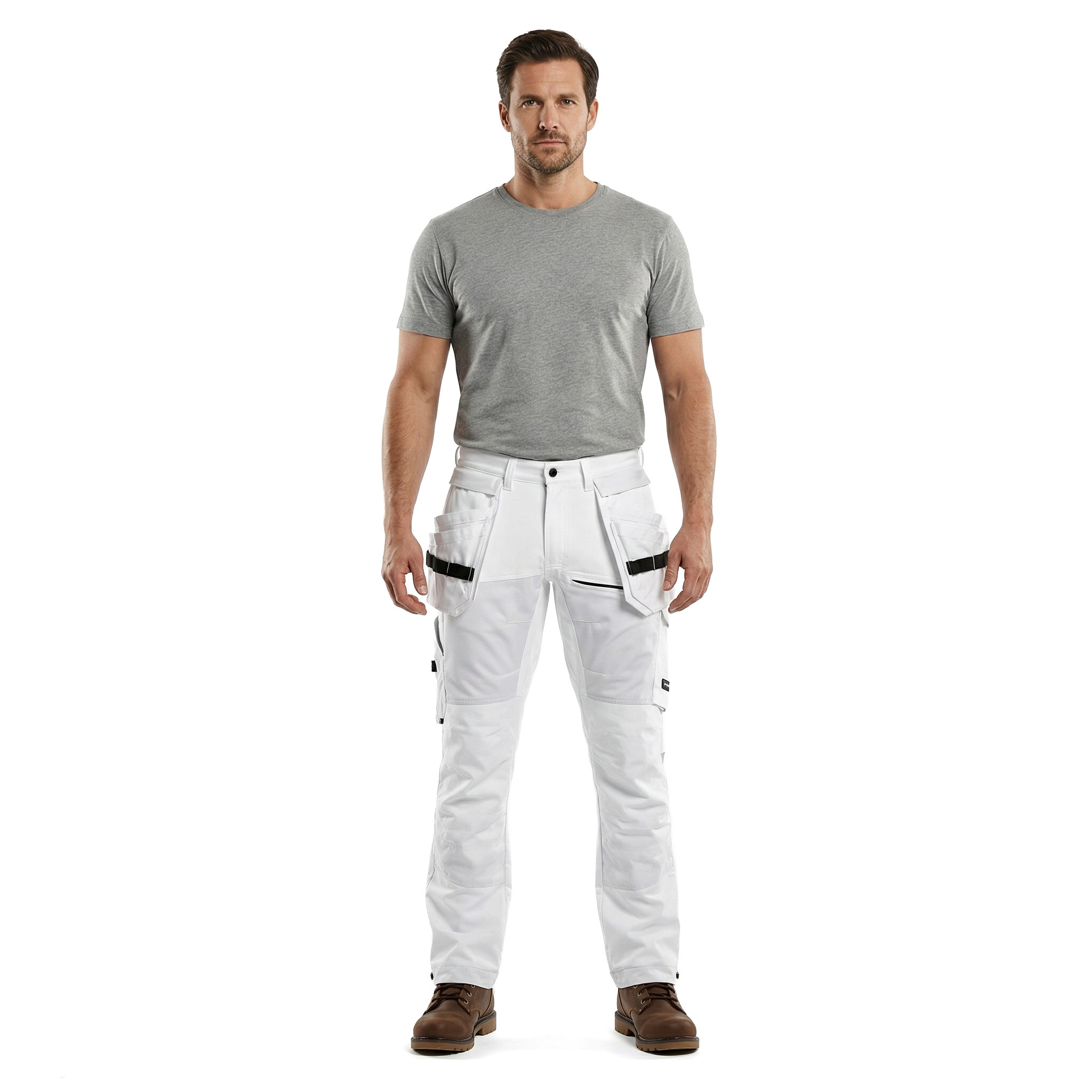 Kansas Evolve craftsman trousers Full stretch, White, large image number 2