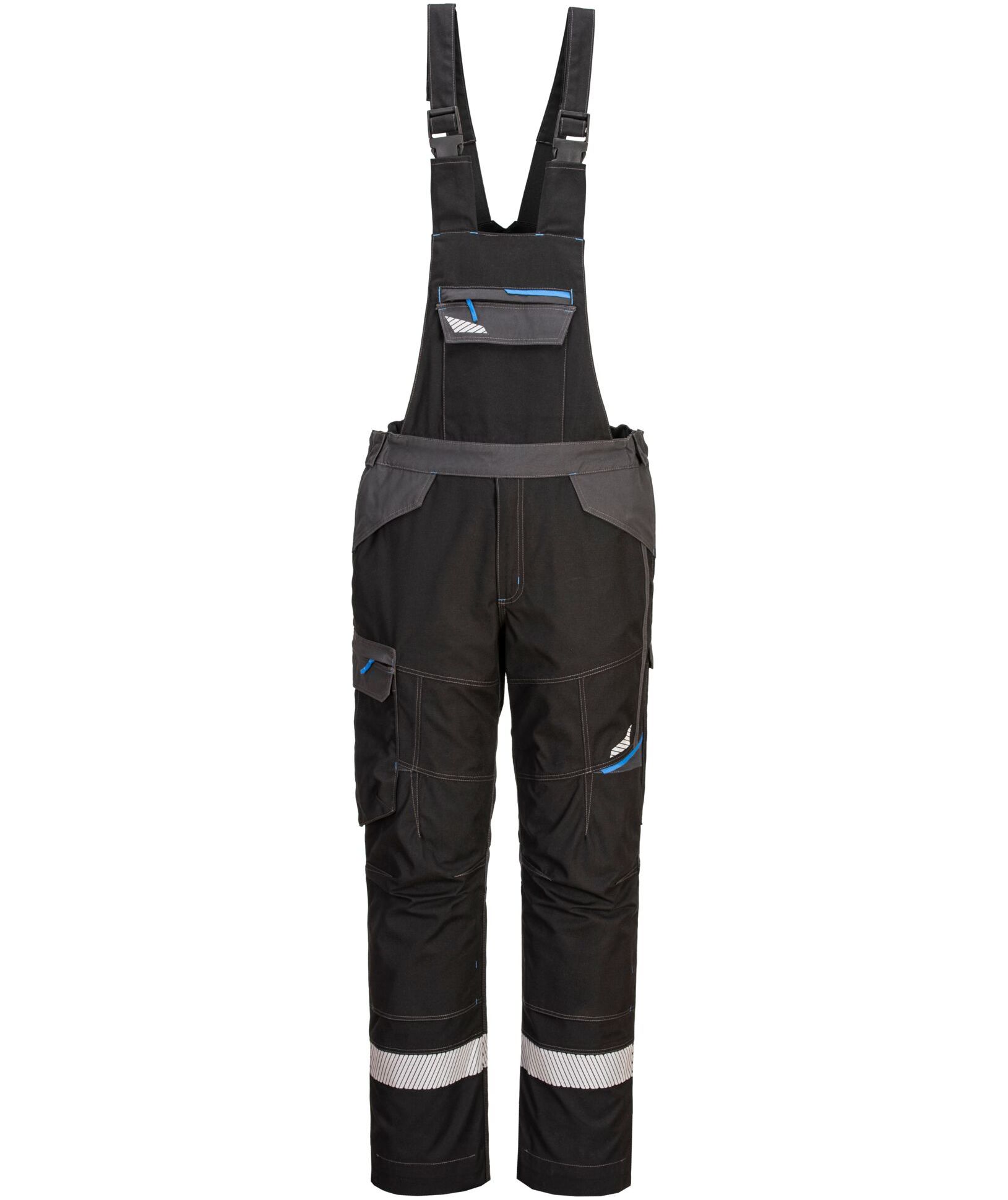 Portwest WX3 Modaflame Latzhose, Schwarz