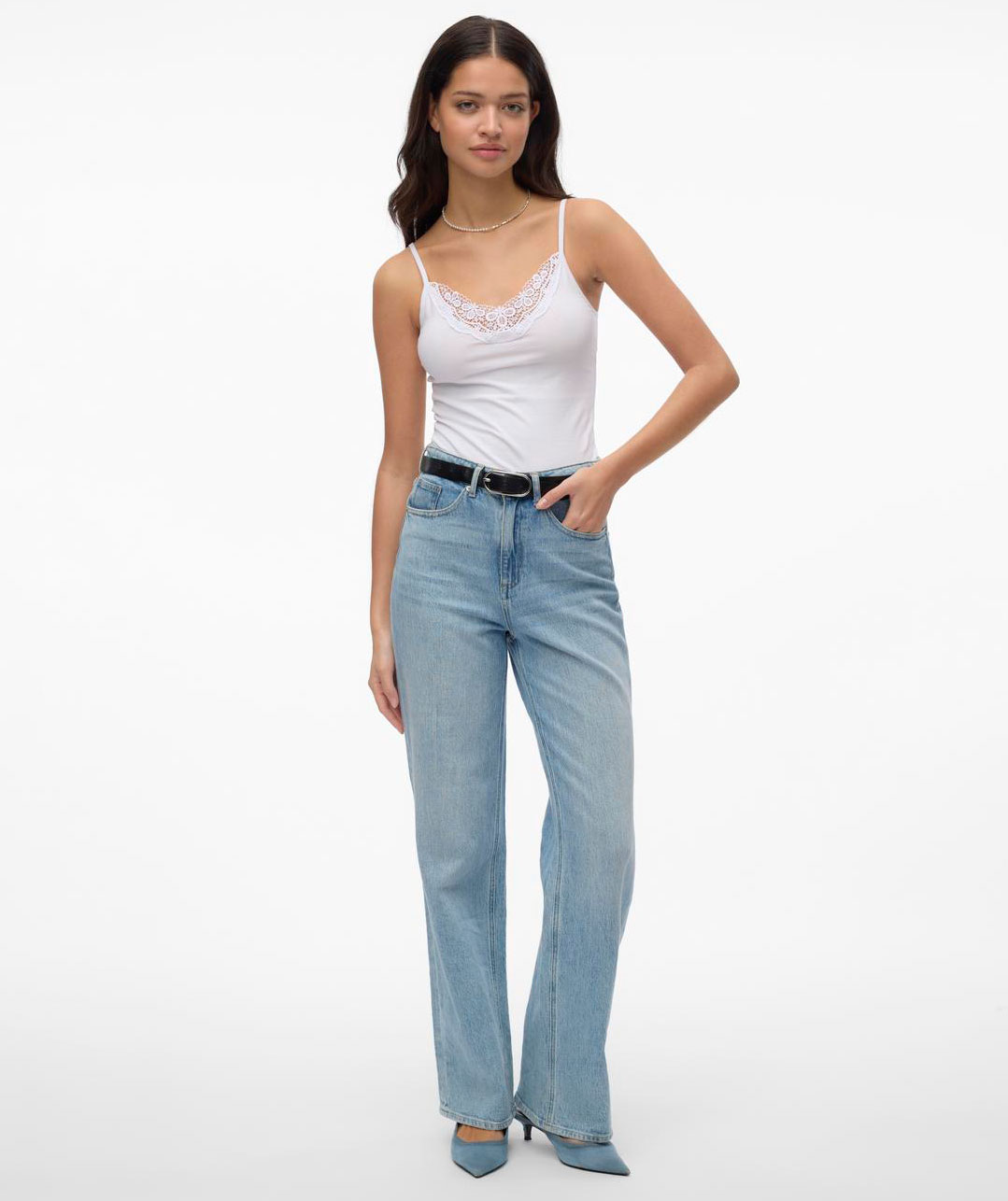 Vero Moda VMINGE women's singlet, Bright White, large image number 4