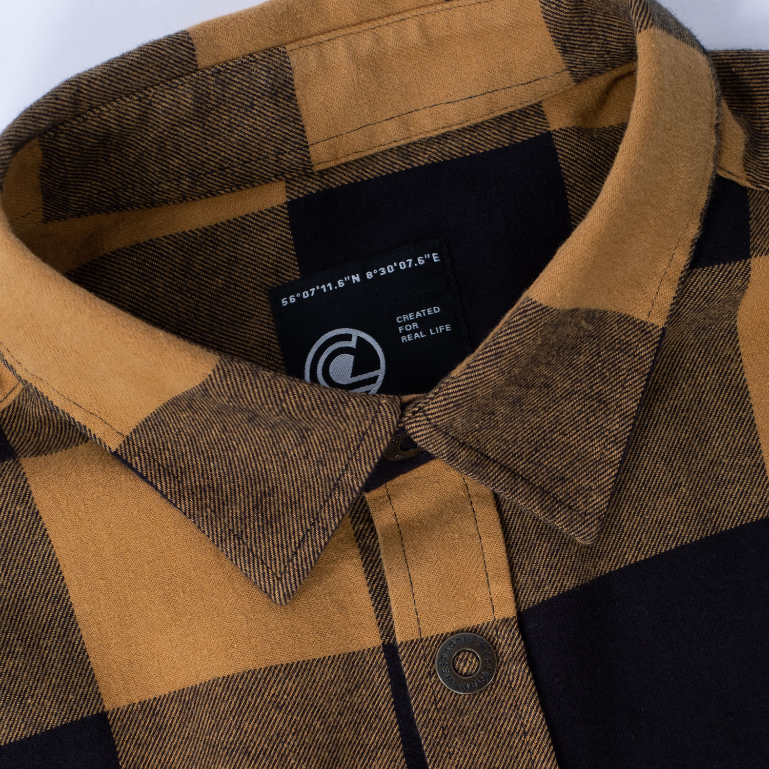 Westborn casual flanellskjorta, Mustard/Black, large image number 5