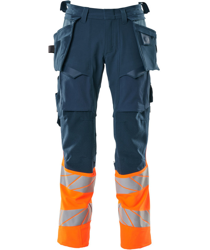 Mascot Accelerate Safe h&aring;ndv&aelig;rkerbukser Full stretch, M&oslash;rk Petroleum/Hi-Vis Orange, M&oslash;rk Petroleum/Hi-Vis Orange, swatch