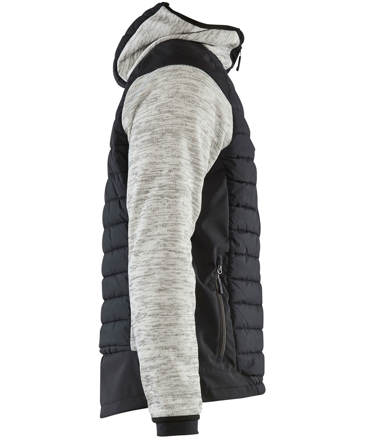 Bl&aring;kl&auml;der hybridjakke, Gr&aring; Melange/Sort, large image number 3