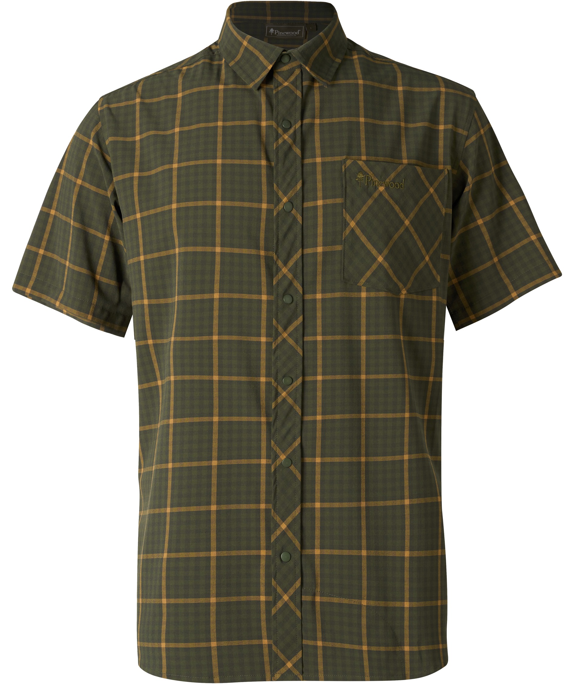 Pinewood Outdoor kort&aelig;rmet skjorte, Green