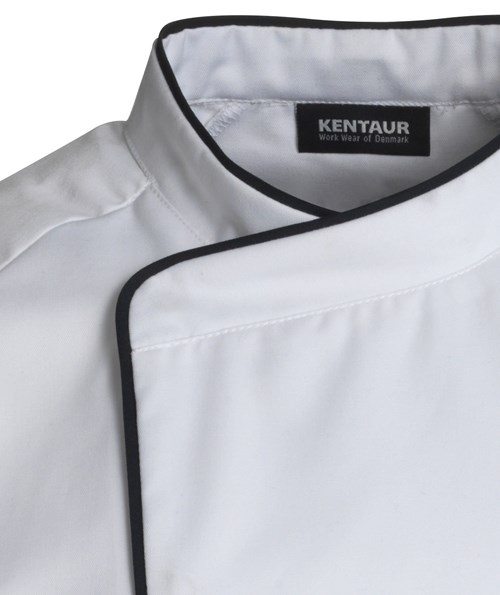 Kentaur  chefs-/server jacket with black piping, White, large image number 3