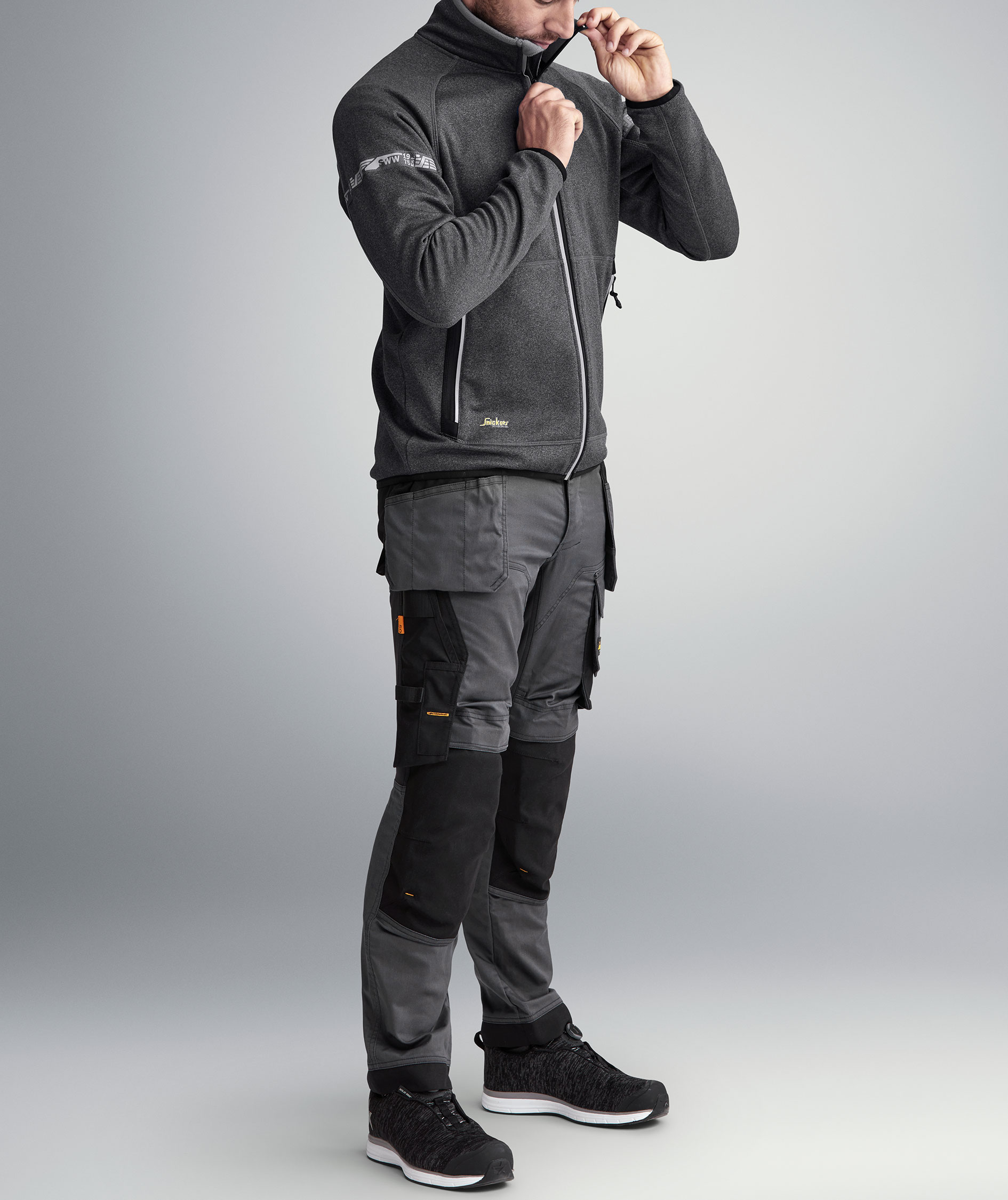 Snickers AllroundWork hantverksbyxa 6241, St&aring;lgr&aring;/Svart, large image number 4