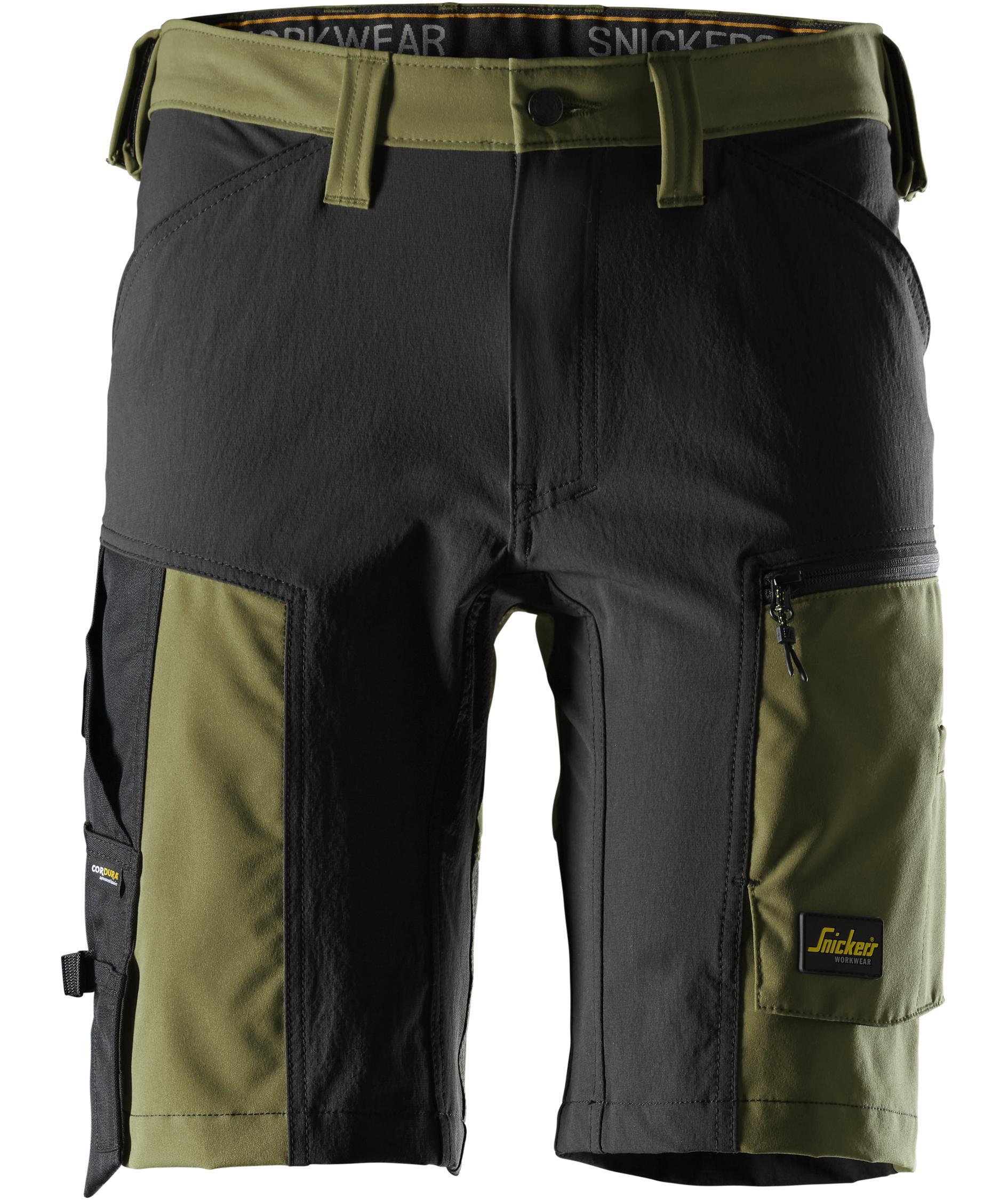 khaki gr&oslash;nn/svart
