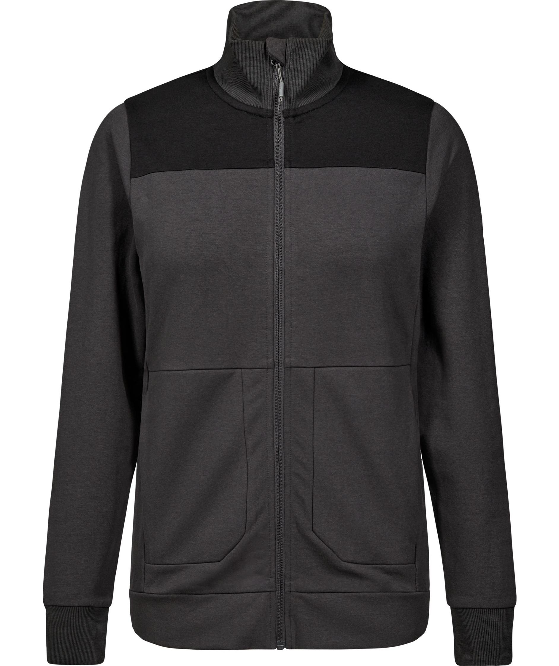 Engel Entire dame sweat cardigan, Anthracite Grey/Black, Anthracite Grey/Black, swatch