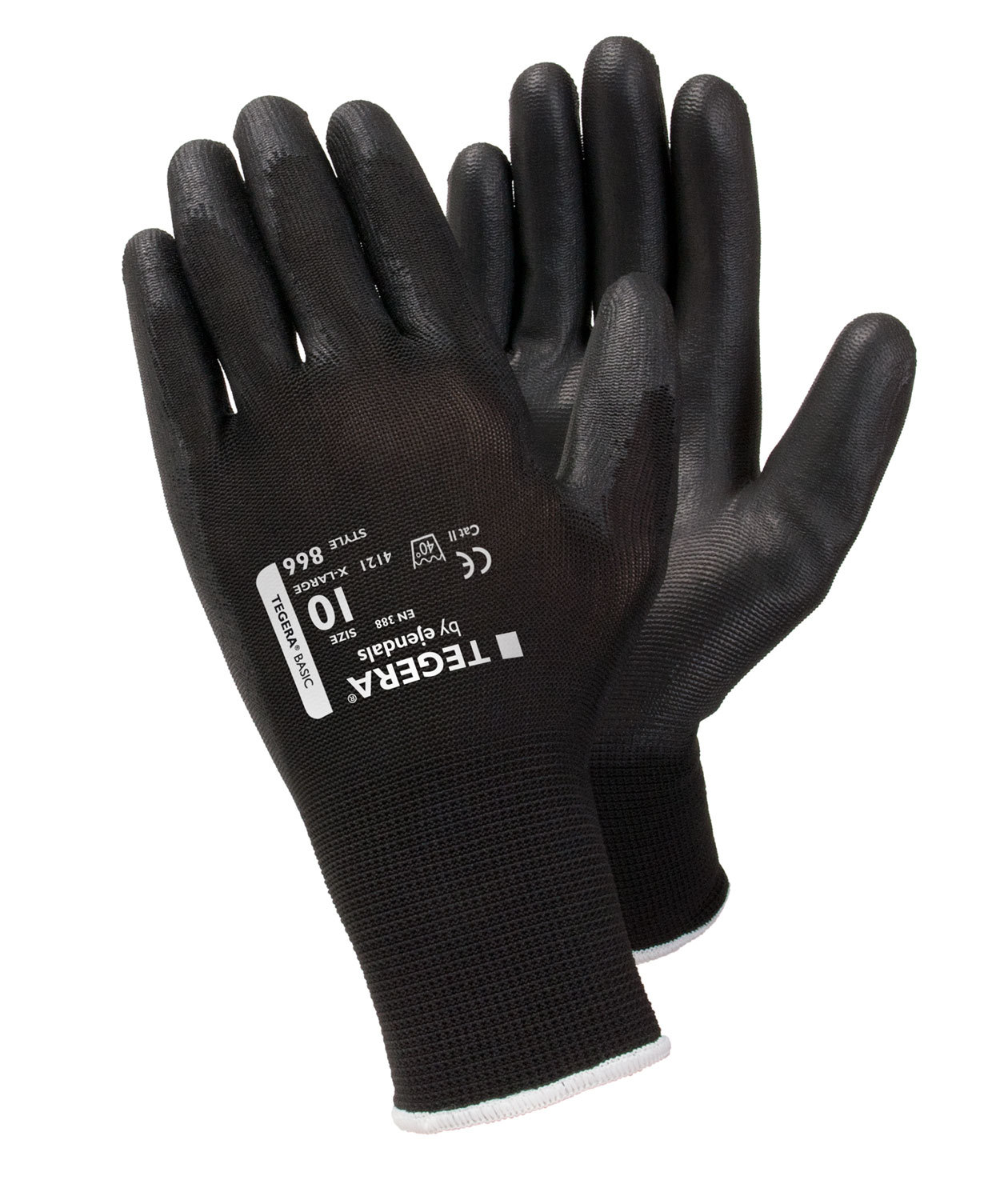 Tegera 866 6-pack arbetshandskar, Svart