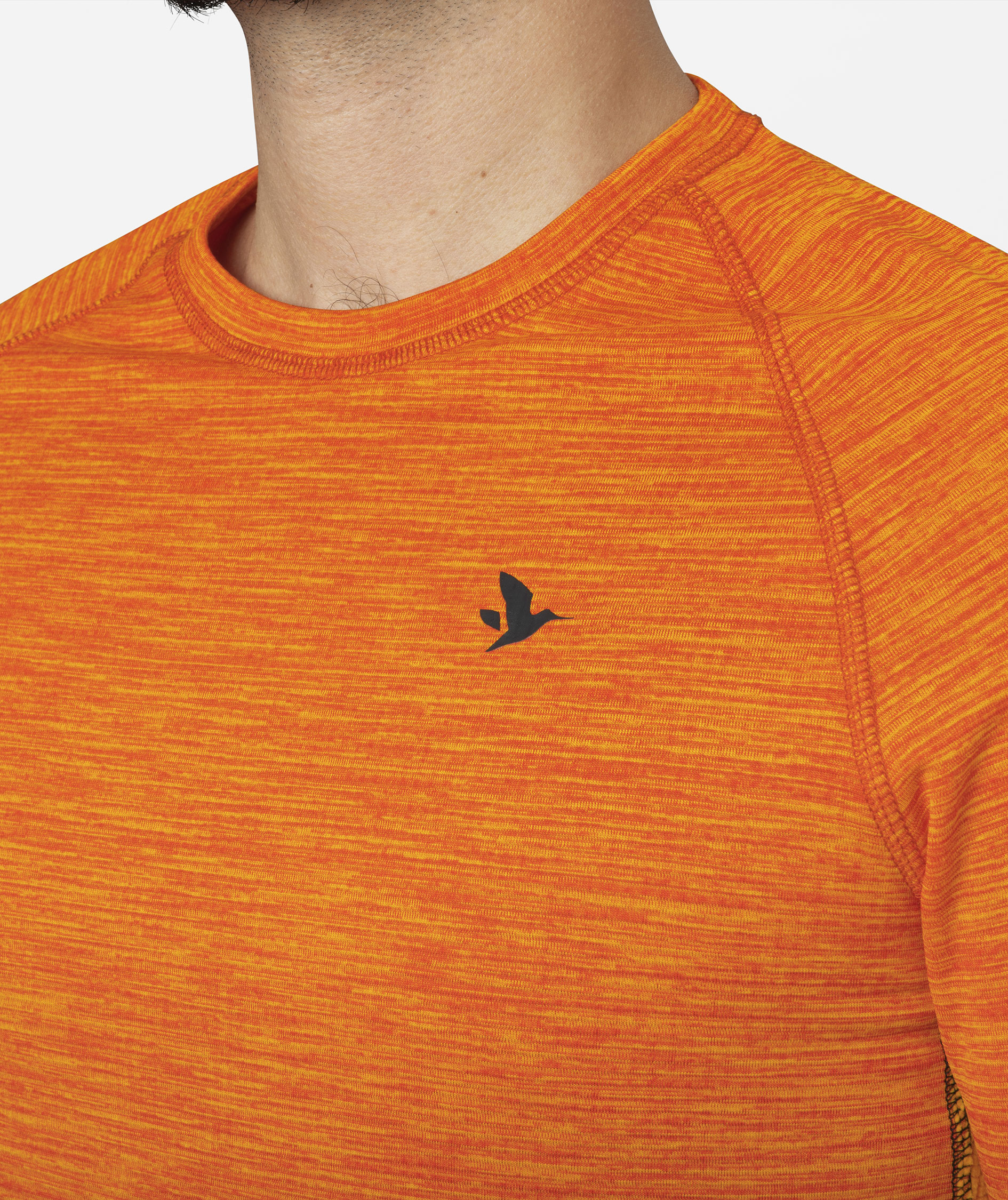 Seeland Active l&aring;ng&auml;rmad T-shirt, Varsel Orange, large image number 2