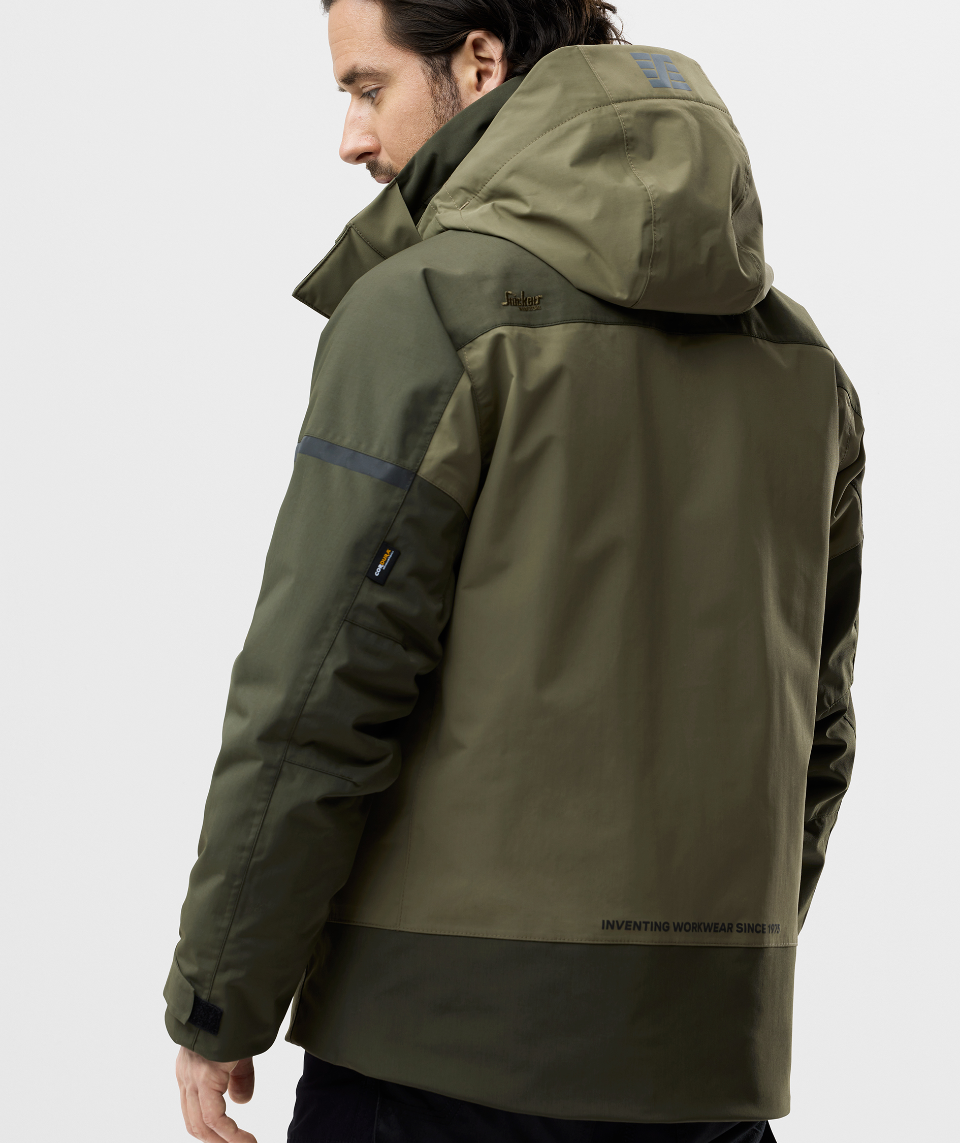 Snickers AllroundWork vinterjacka 1112, Khaki Green/Dark Khaki Green, large image number 3