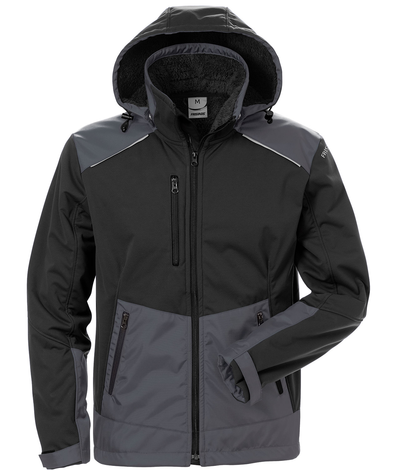 Fristads softshell vinterjakke 4060, Sort/Gr&aring;
