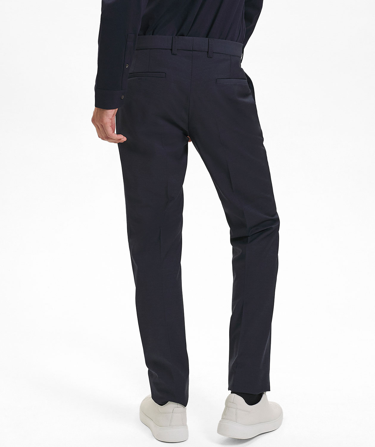 Sunwill Weft Stretch Modern fit uldbukser, Navy, large image number 4