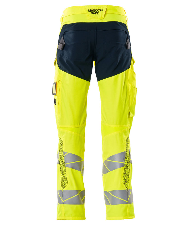 Mascot Accelerate Safe Arbeitshose, Hi-Vis Gelb/Dunkel Marine