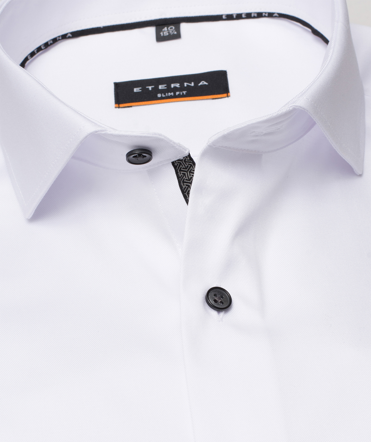 Eterna Cover Slim fit Hemd mit Kontrastfarben, White, large image number 3