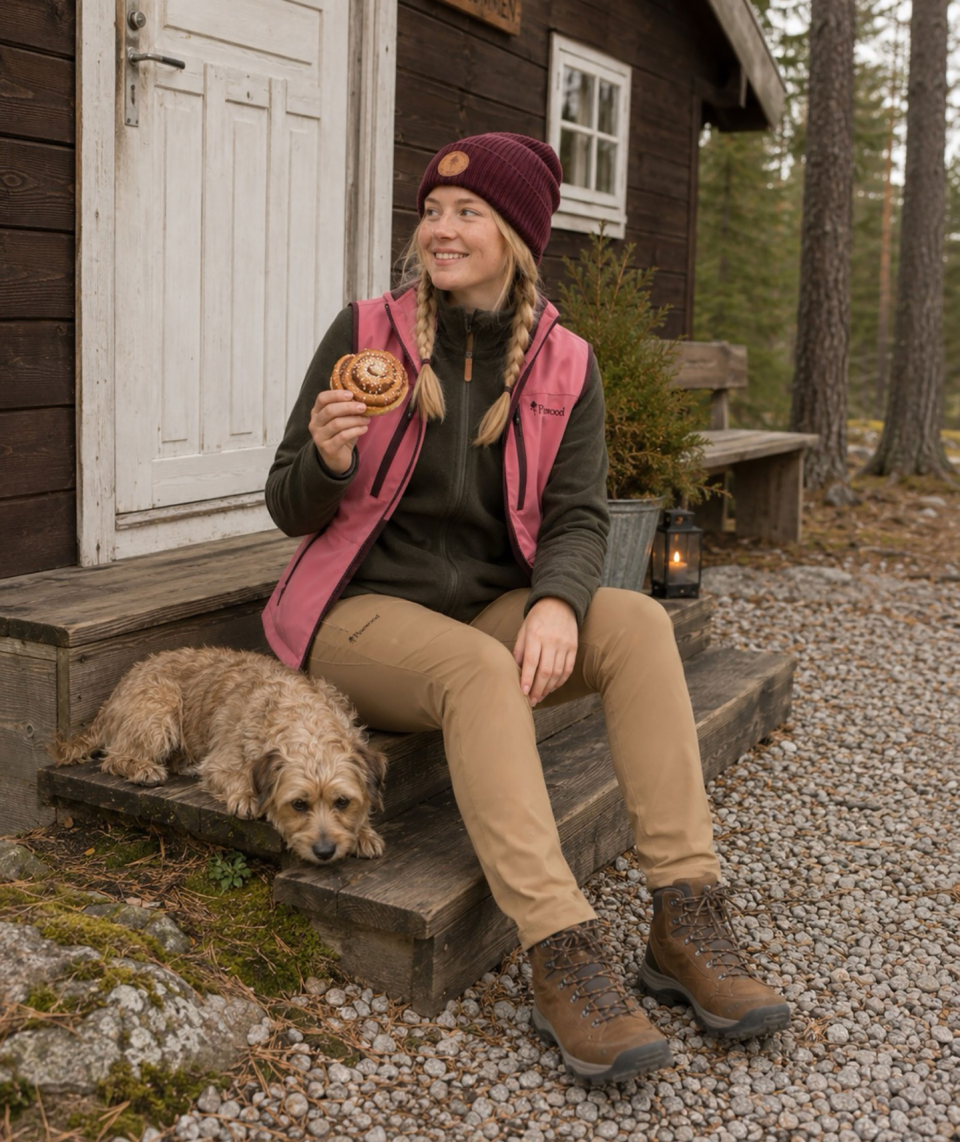 Pinewood Finnveden Power dame fleecejakke med uld, Moss green, large image number 5