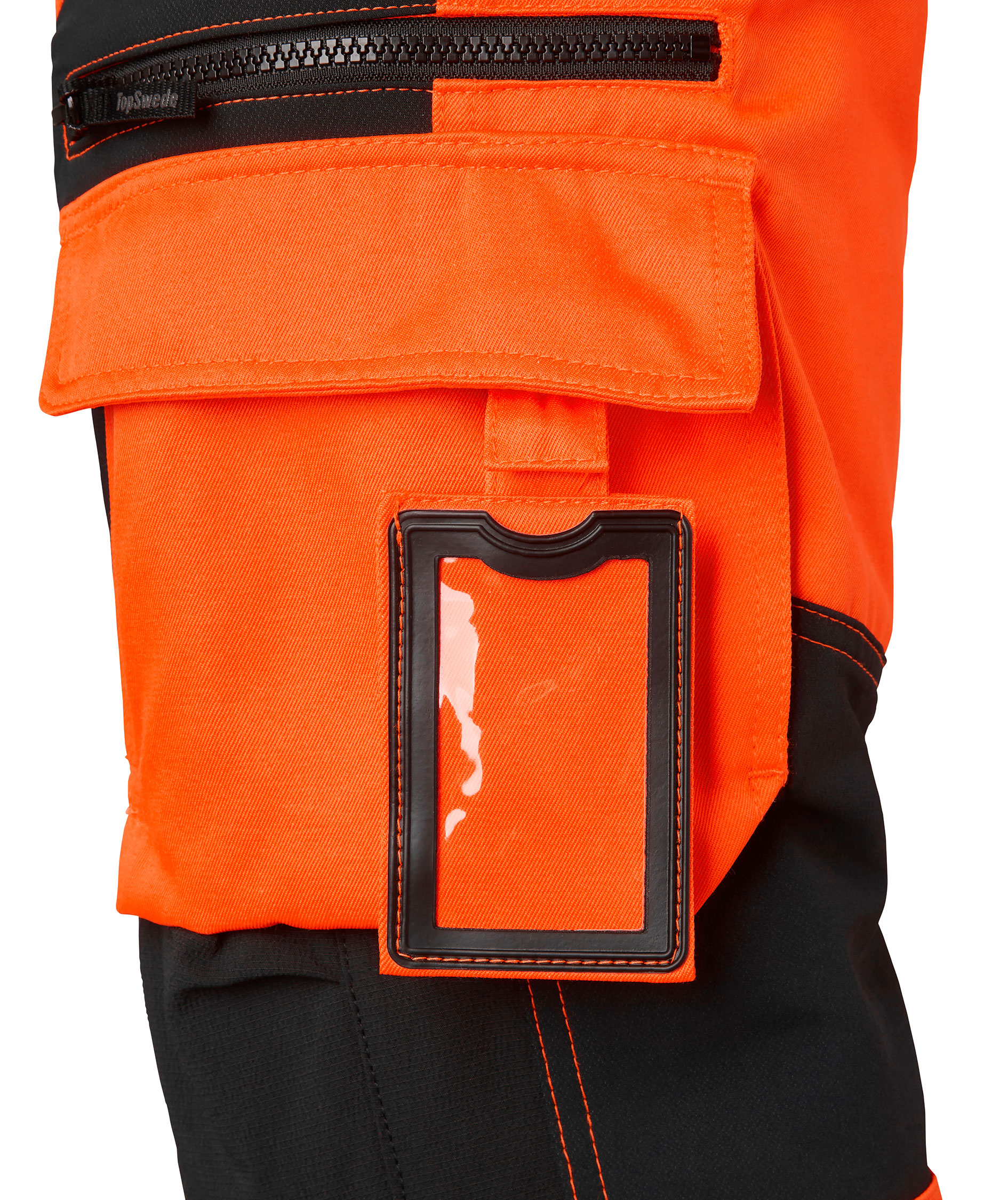 Top Swede hantverksbyxa 236, Varsel Orange/Svart, large image number 4
