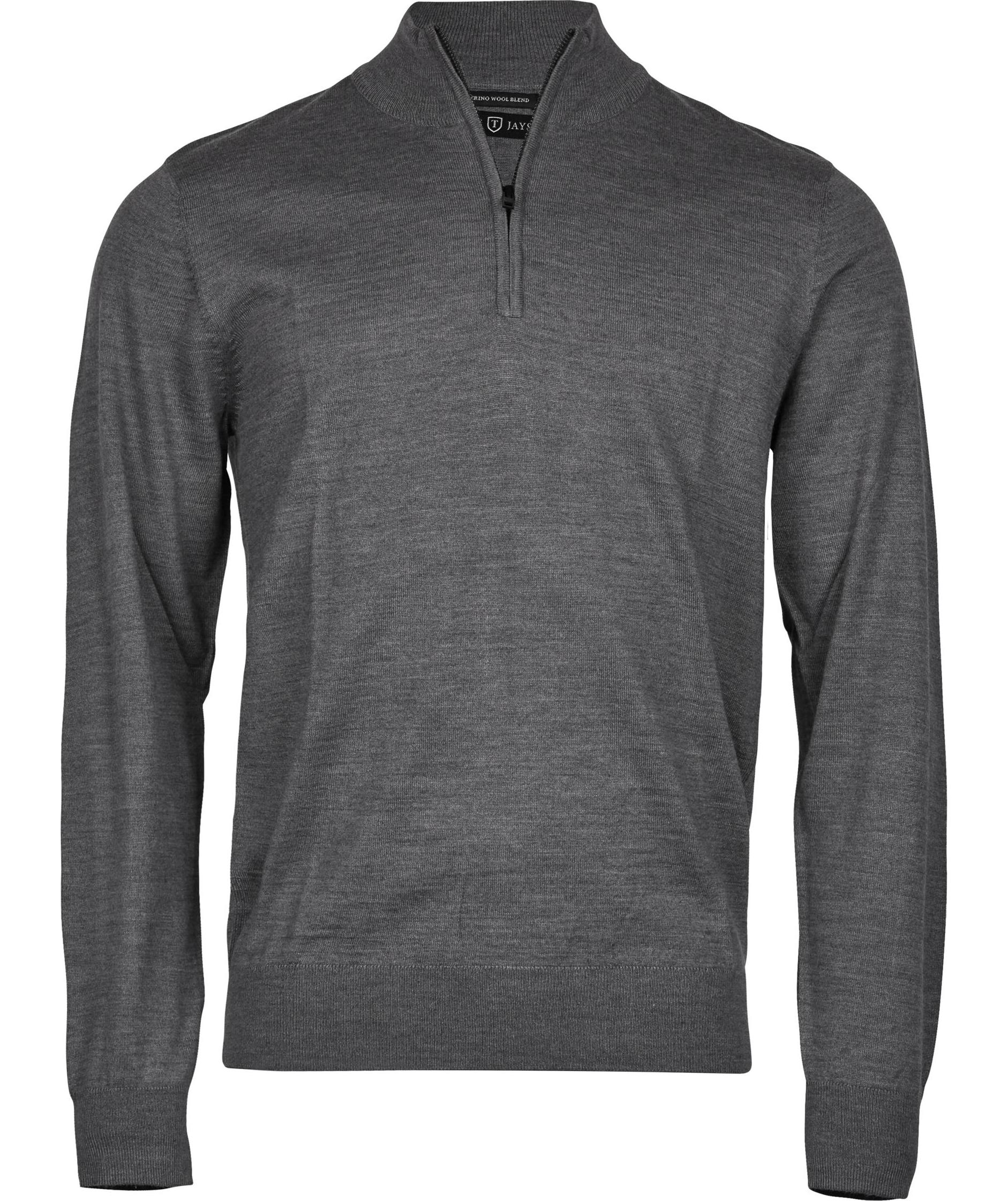Tee Jays Half-zip sweatshirt, Grey melange