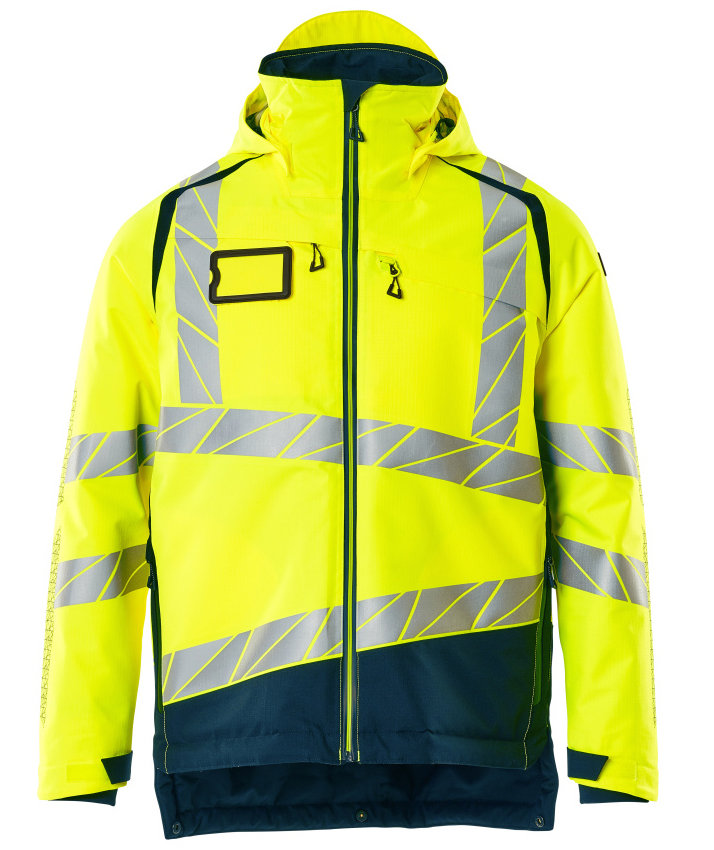 Mascot Accelerate Safe vinterjakke, Hi-Vis Gul/M&oslash;rk Petroleum, Hi-Vis Gul/M&oslash;rk Petroleum, swatch