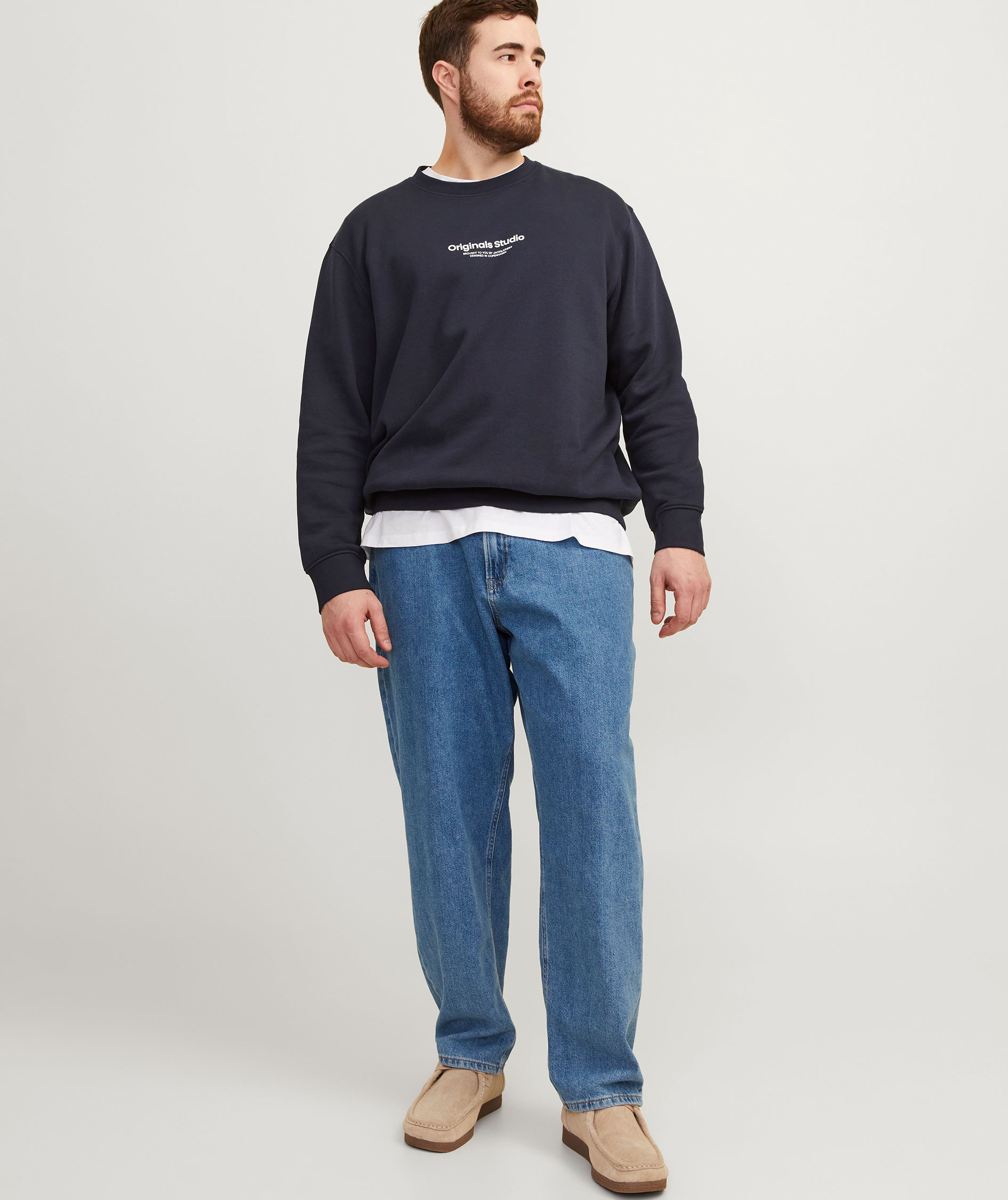 Jack & Jones Plus JJICHRIS JJORIGINAL AKM 412 Jeans, Blue Denim