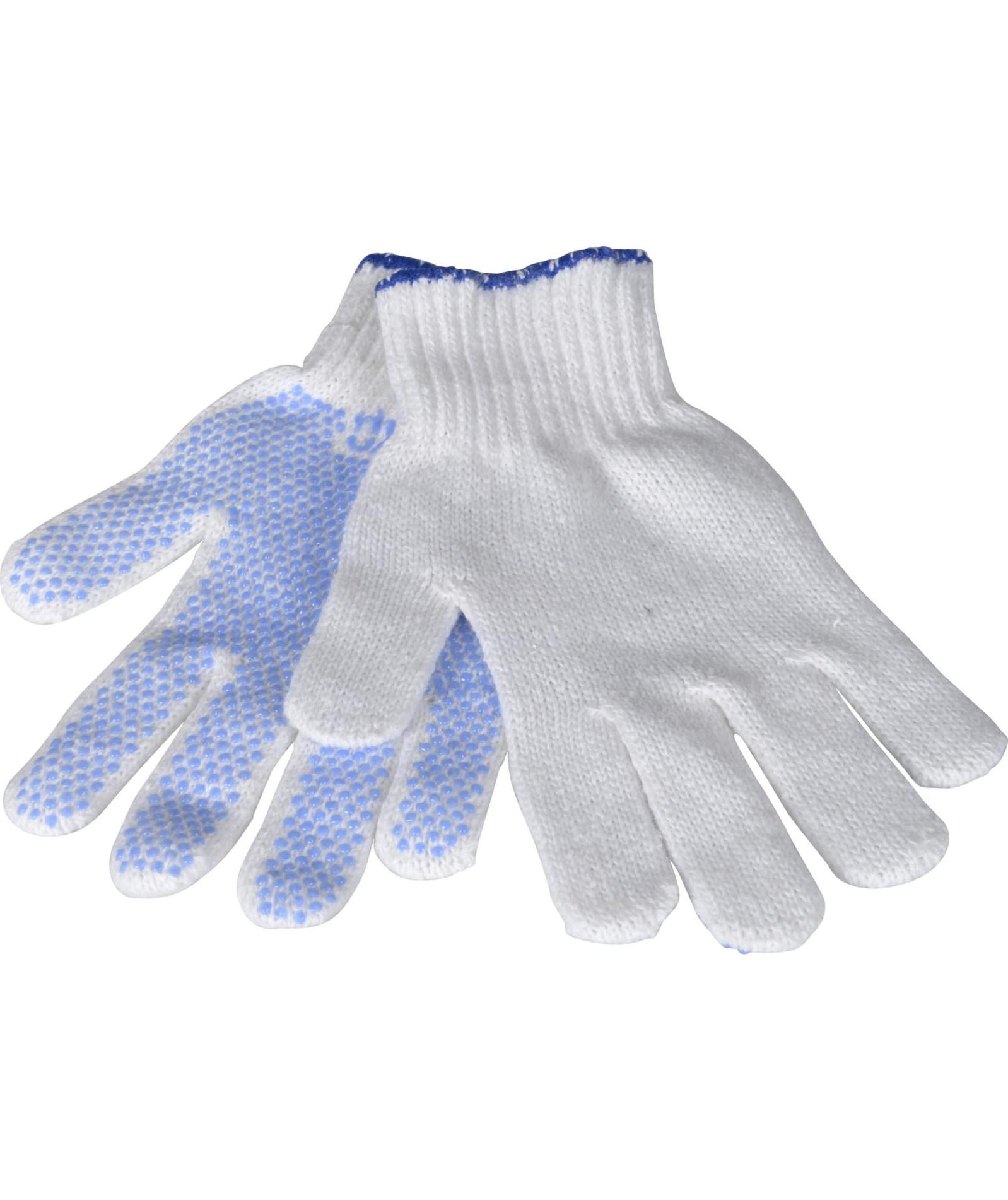 OX-ON Knitted Supreme 13600 Dots arbejdshandsker, Hvid/Bl&aring;, large image number 4