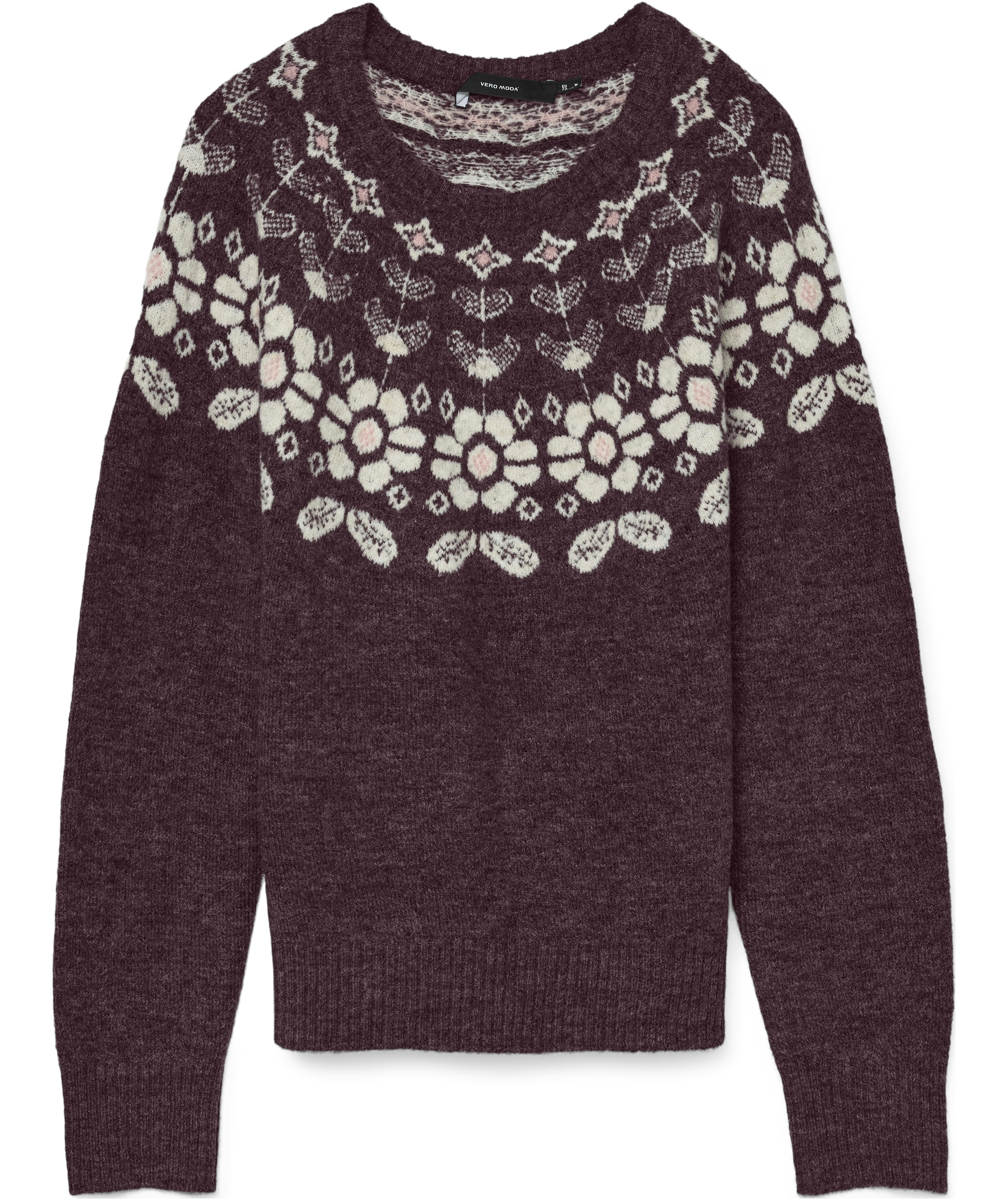 Vero Moda VMSIMONE NORDIC dame striktr&oslash;je, Winetasting/Birch