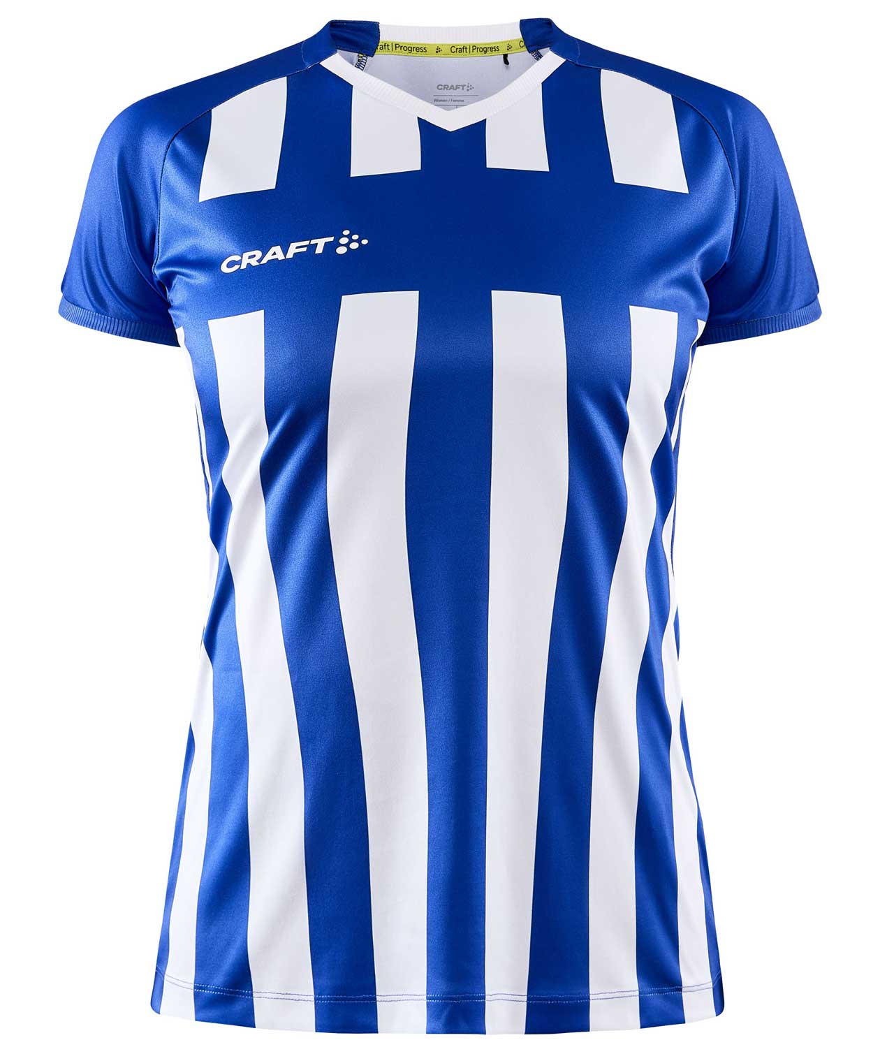 Craft Progress 2.0 Stripe Jersey T-shirt dam, Vit/Club Cobolt, Vit/Club Cobolt, swatch