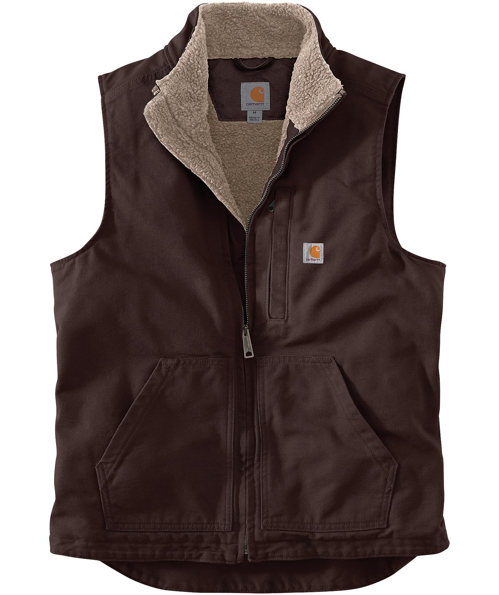 Carhartt&nbsp;Mock Neck vest, Dark brown, Dark brown, swatch
