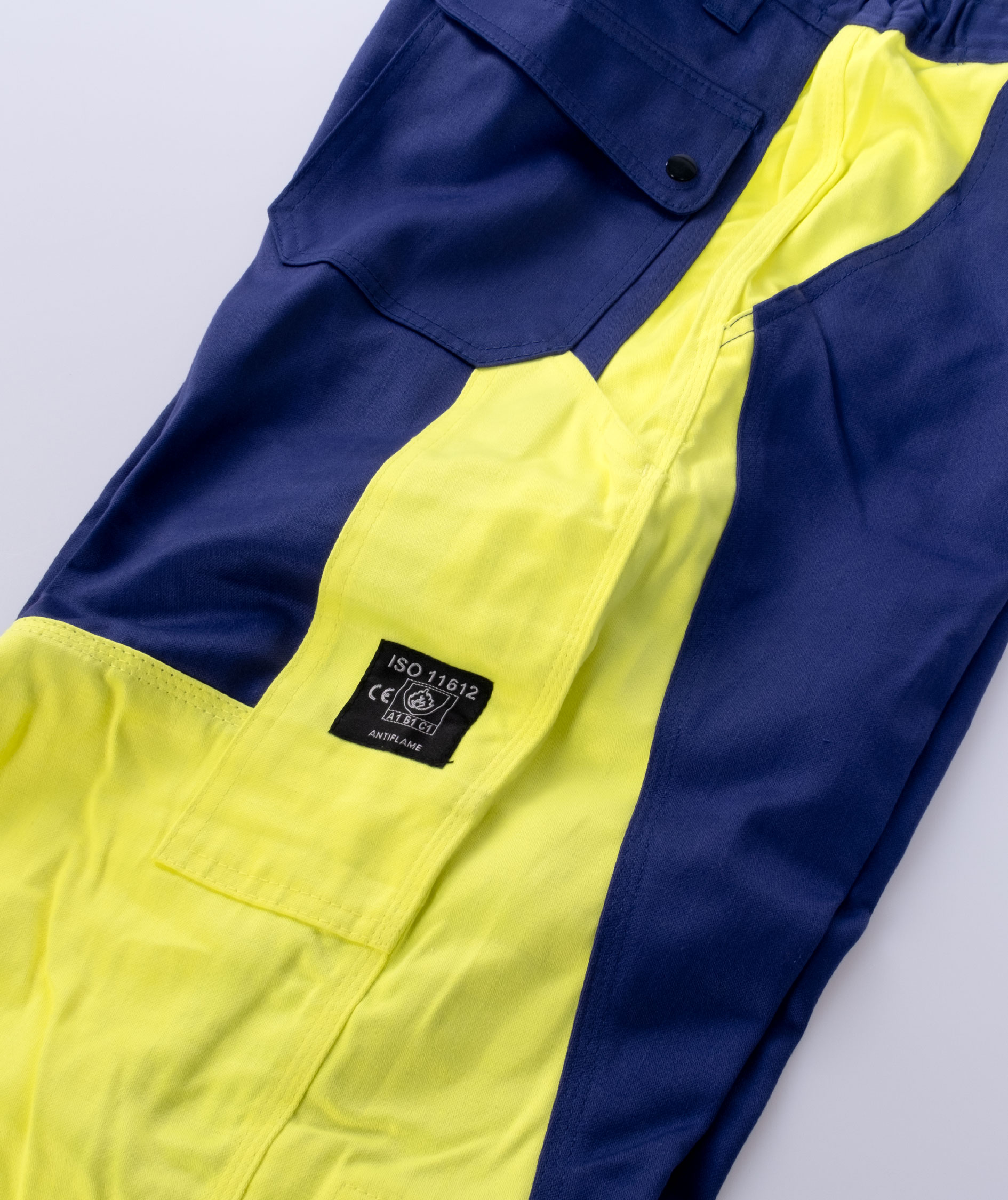 Bulldog Multinorm arbeidsbukse, Bl&aring;/Hi-vis gul, large image number 3
