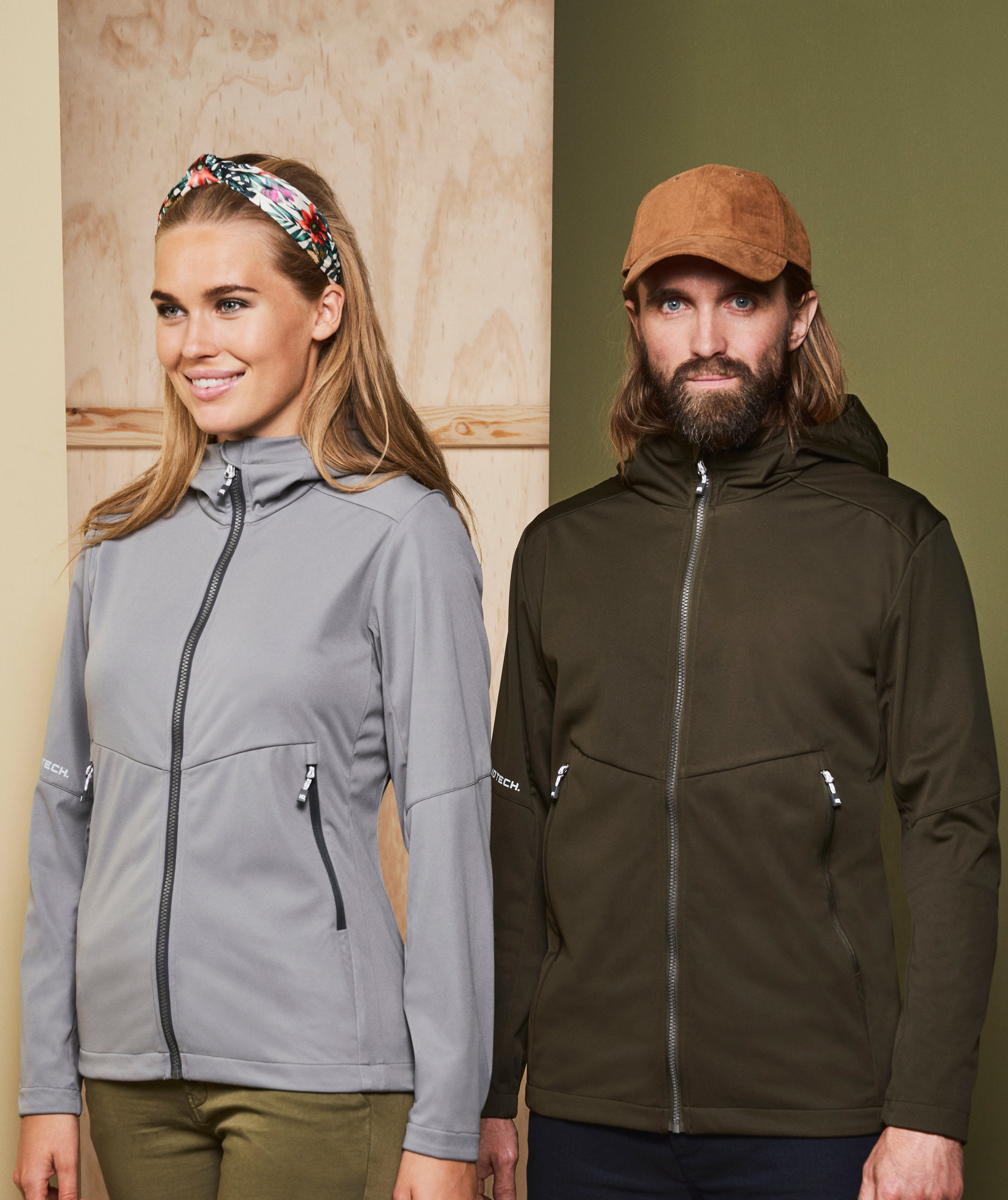 ID letv&aelig;gts softshelljakke, Olivengr&oslash;n, large image number 4