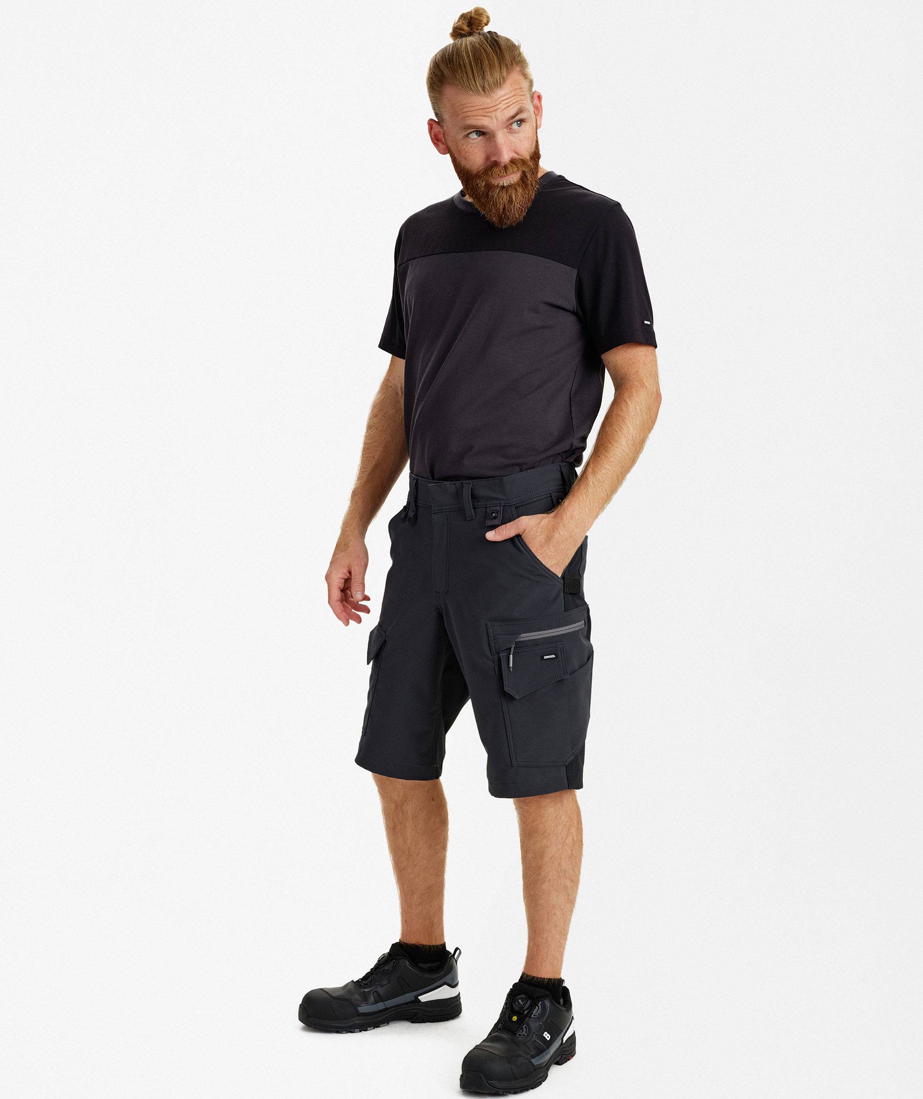 Engel Entire shorts full stretch, Anthracite Grey/Black, large image number 2