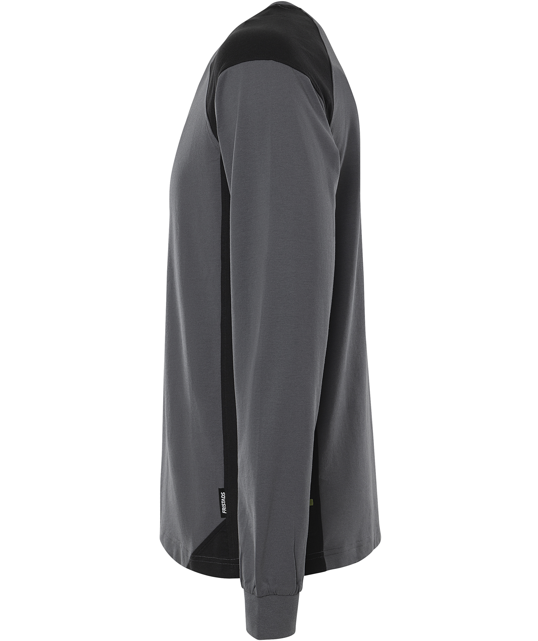 Fristads Heavy langermet T-skjorte 7071 GTM, Gr&aring;/Svart, large image number 3