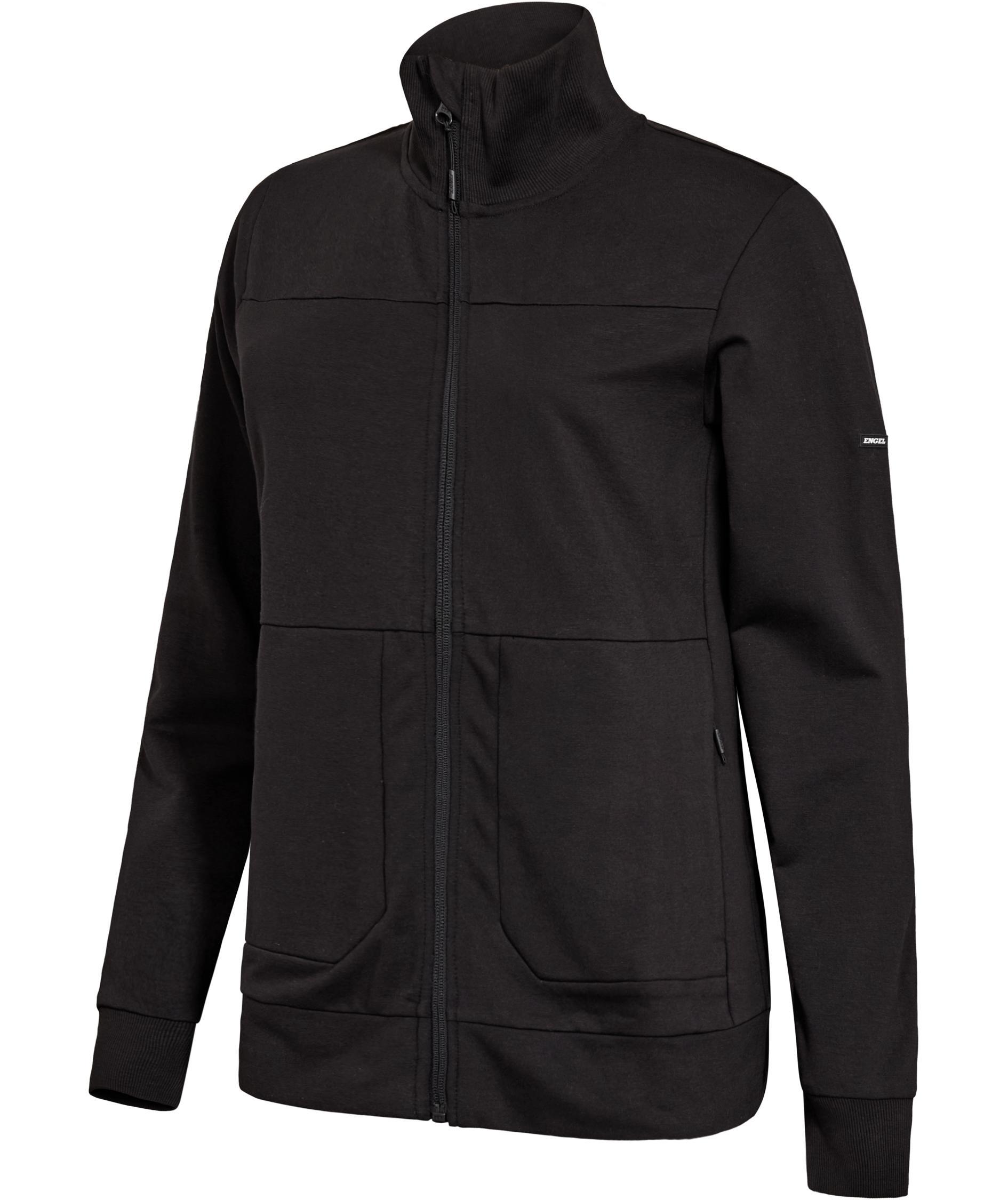 Engel Entire dame sweat cardigan, Svart, large image number 2