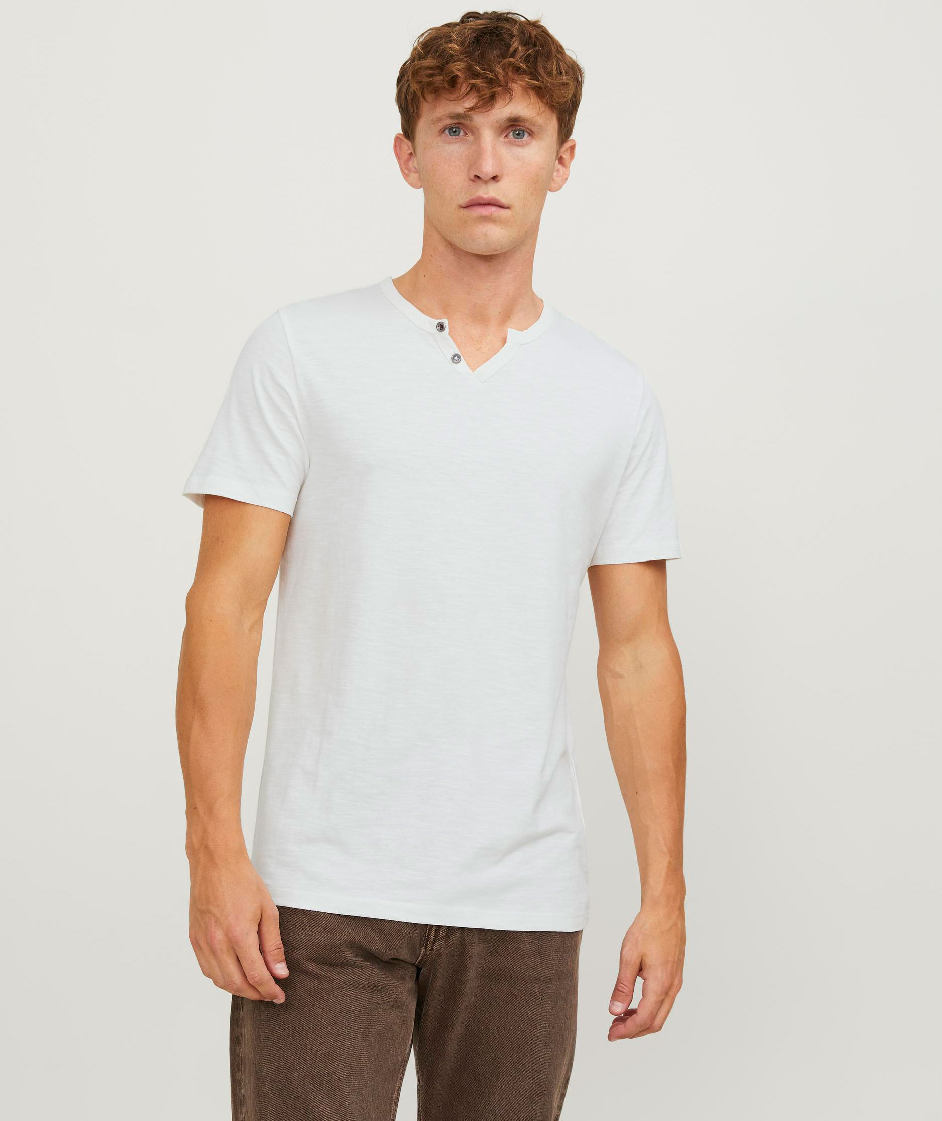 Jack & Jones JJESPLIT T-skjorte, Cloud Dancer, large image number 4