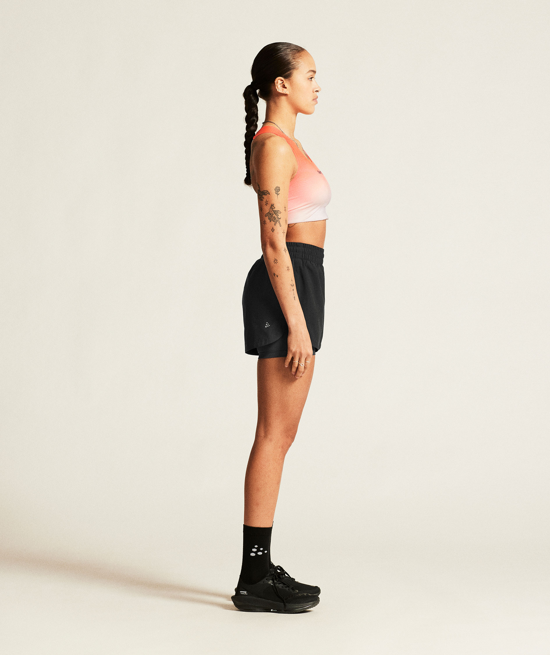 Craft ADV Essence 2-i-1 dame shorts 2, Black, large image number 4