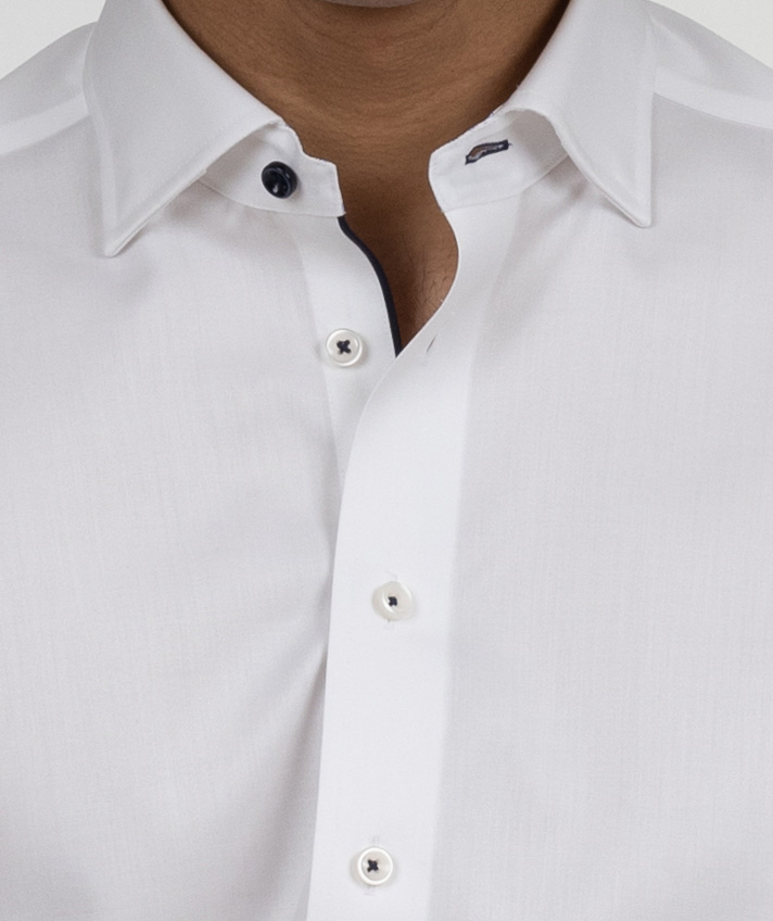 J. Harvest & Frost Twill Red Bow 122 slim fit skjorte, Hvid, large image number 5