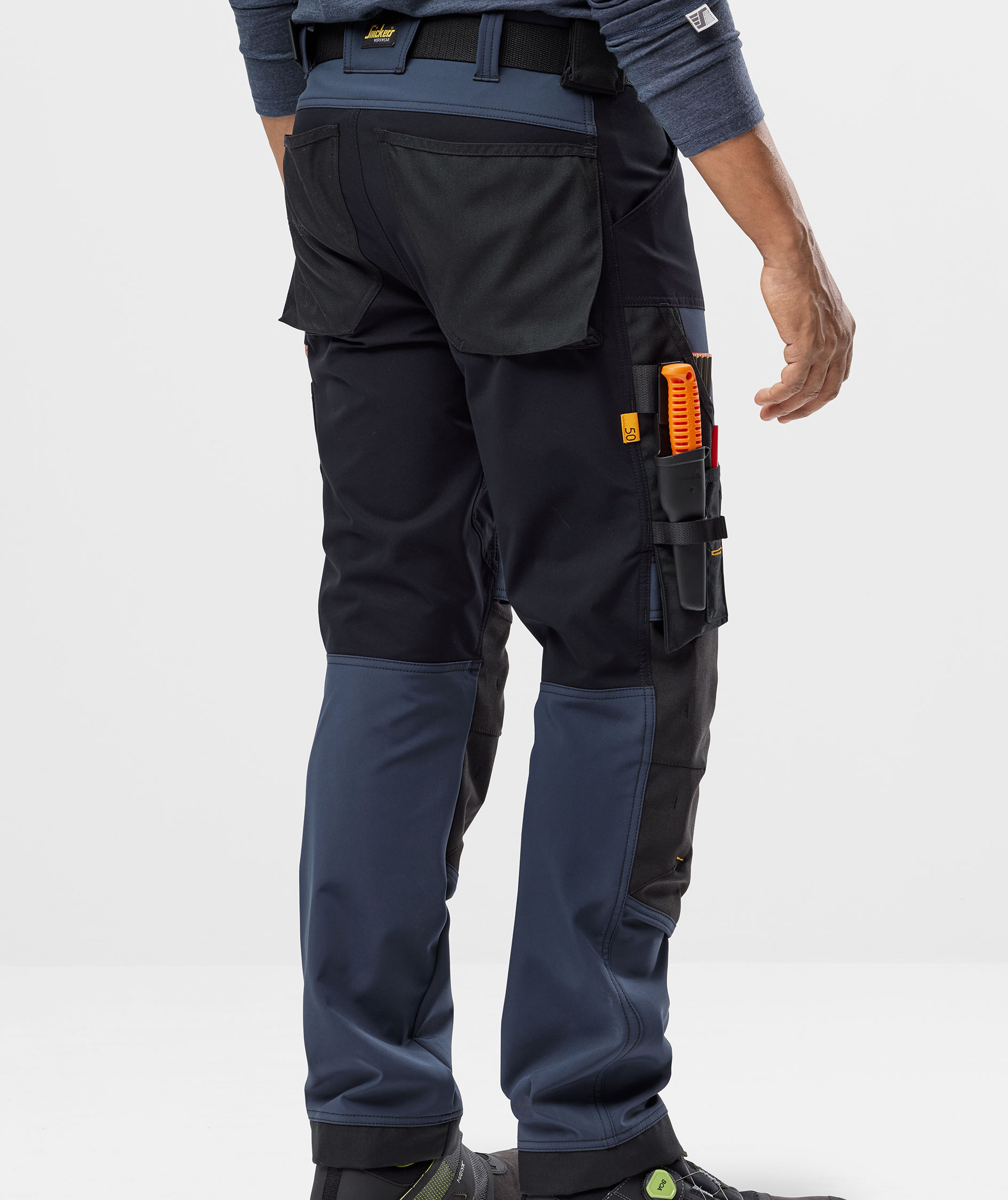 Snickers AllroundWork work trousers 6375 full stretch, Navy/black, large image number 4
