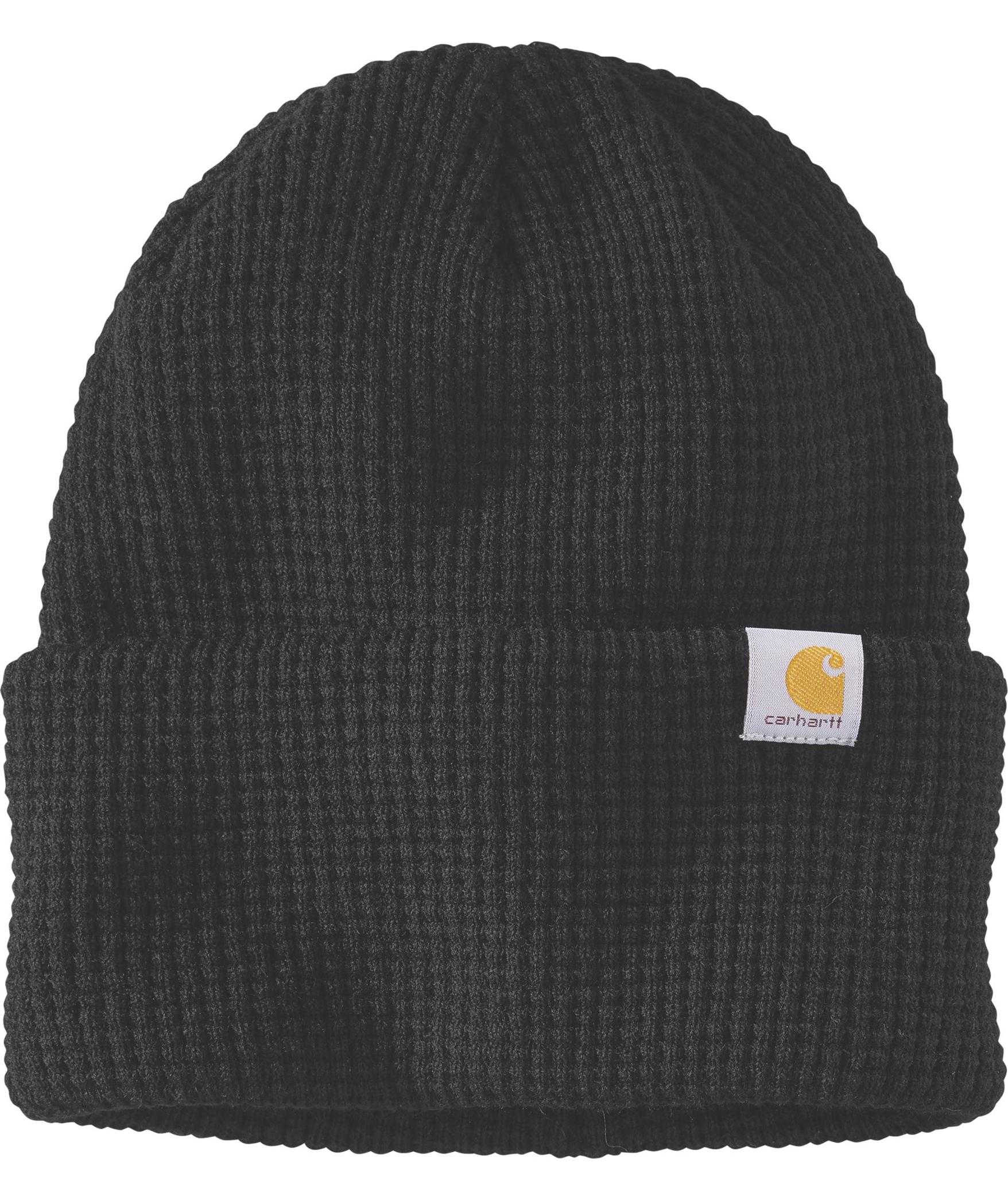 Carhartt Waffle beanie, Black, Black, swatch