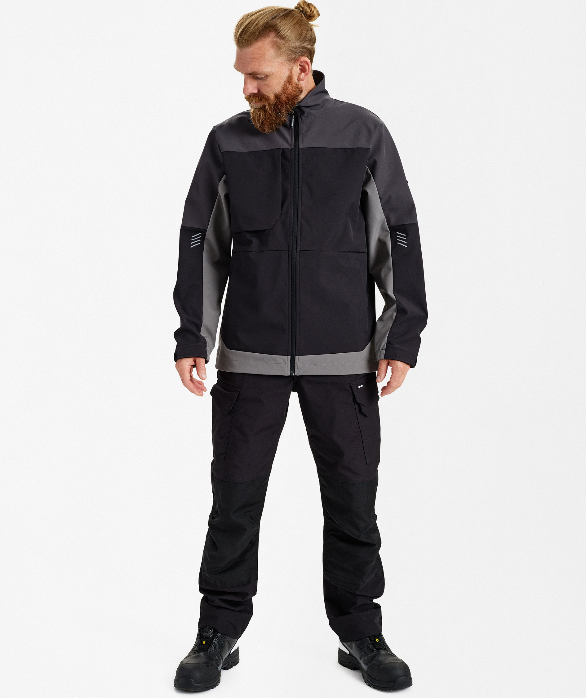 Engel Entire softshelljakke, Black/Anthracite Grey, large image number 2