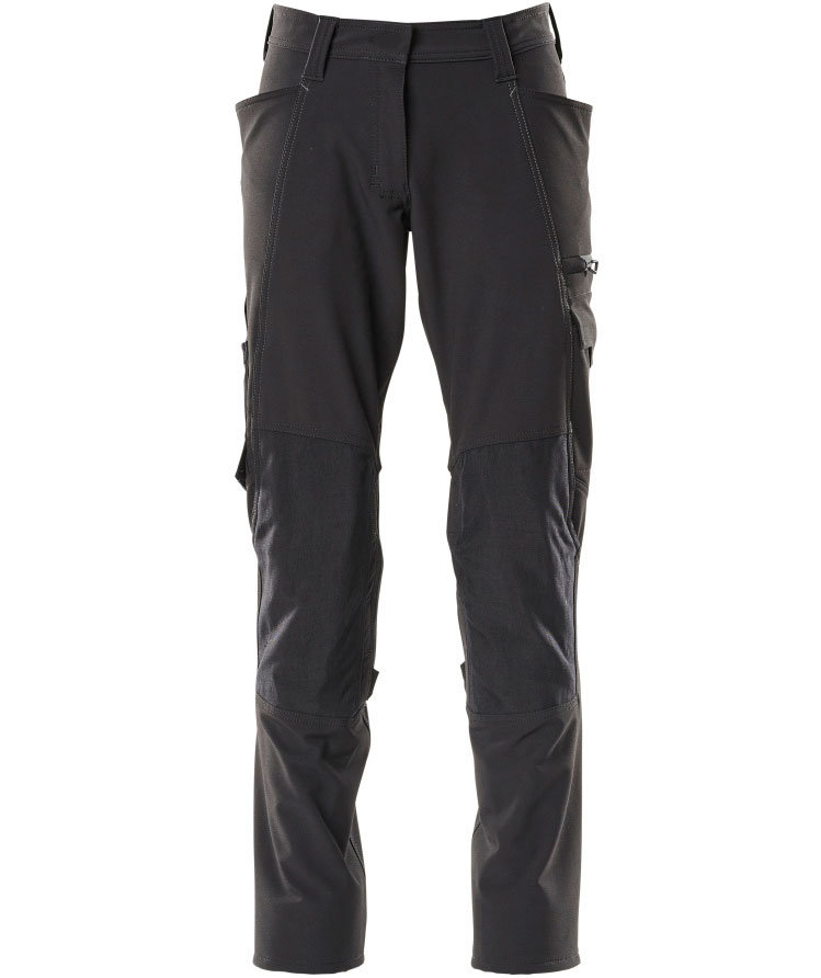 Mascot Accelerate pearl fit dame arbejdsbukser full stretch, Sort, large image number 0