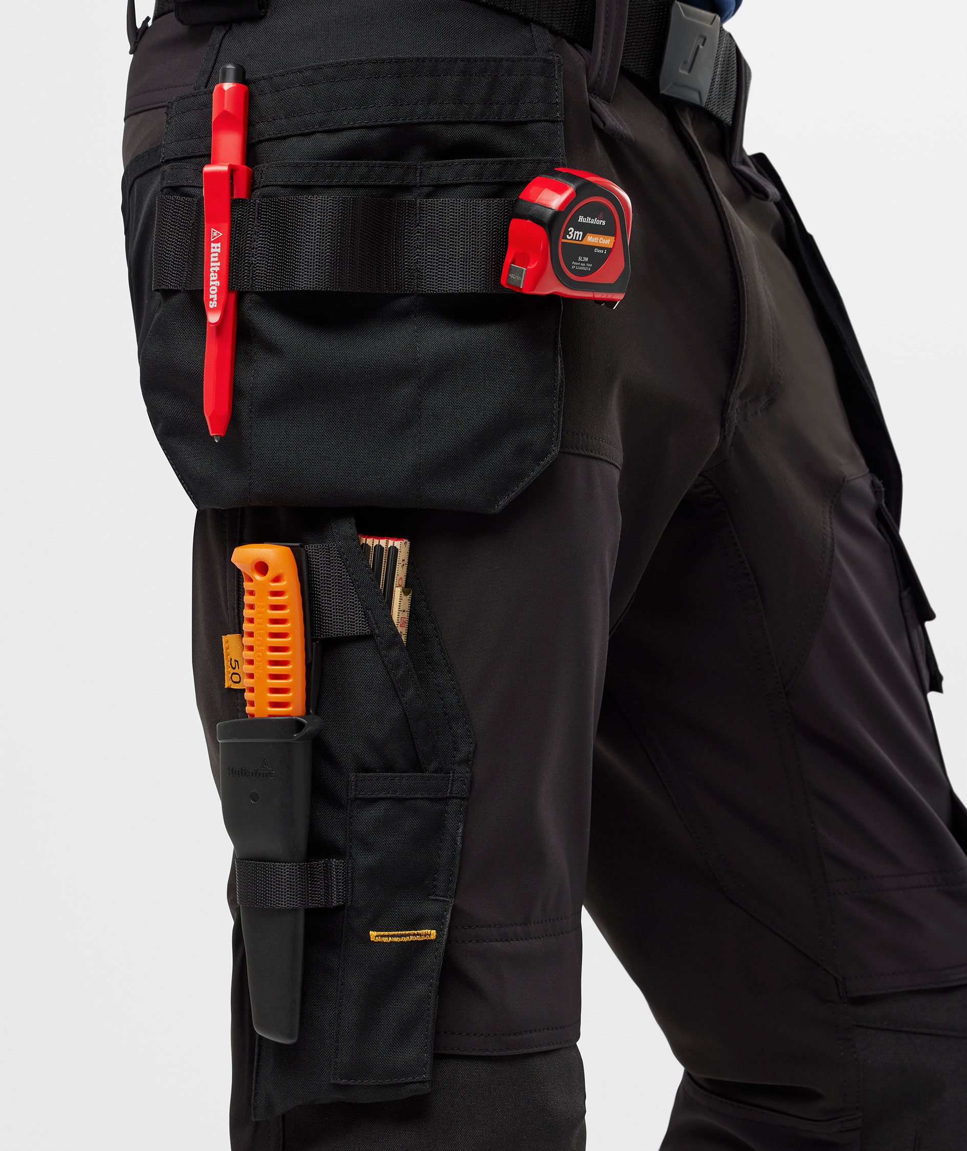 Snickers AllroundWork h&aring;ndverksknickers 6178 full stretch, Black/Black, large image number 7