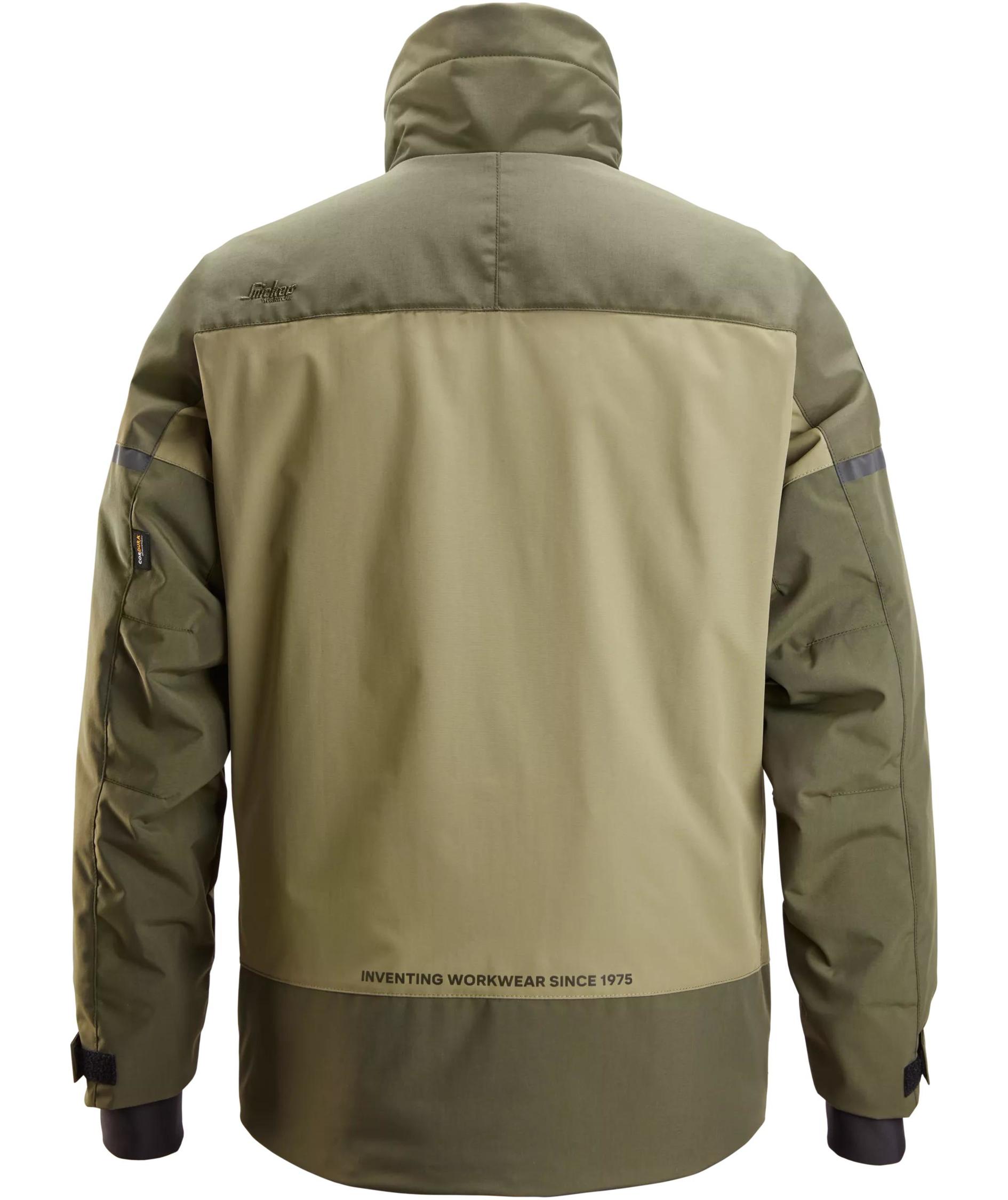 Snickers AllroundWork vinterjakke 1106, Khaki Green/Dark Khaki Green, large image number 2