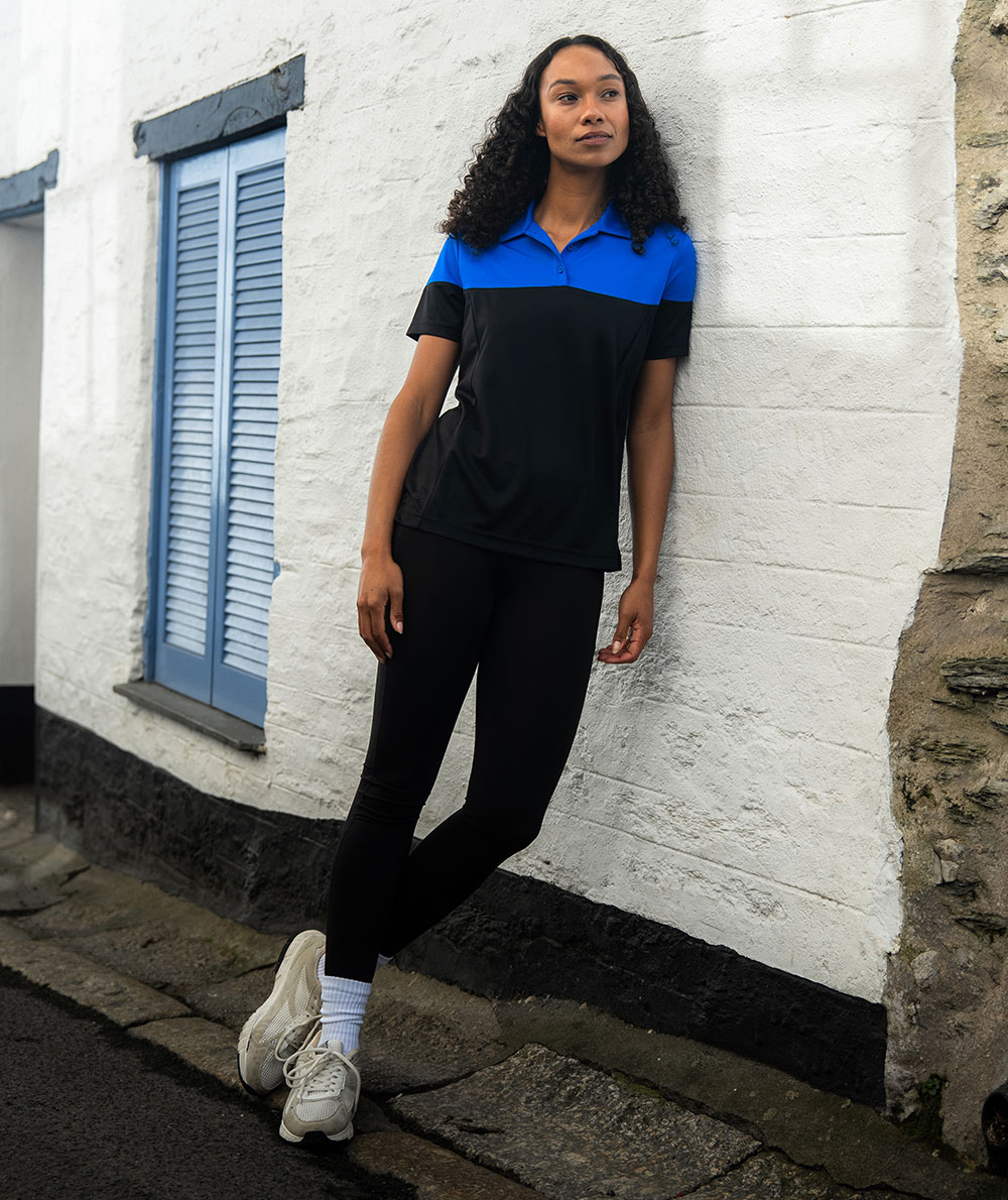 Stormtech Monterey Two-tone women's polo shirt, Black/Blue, large image number 1