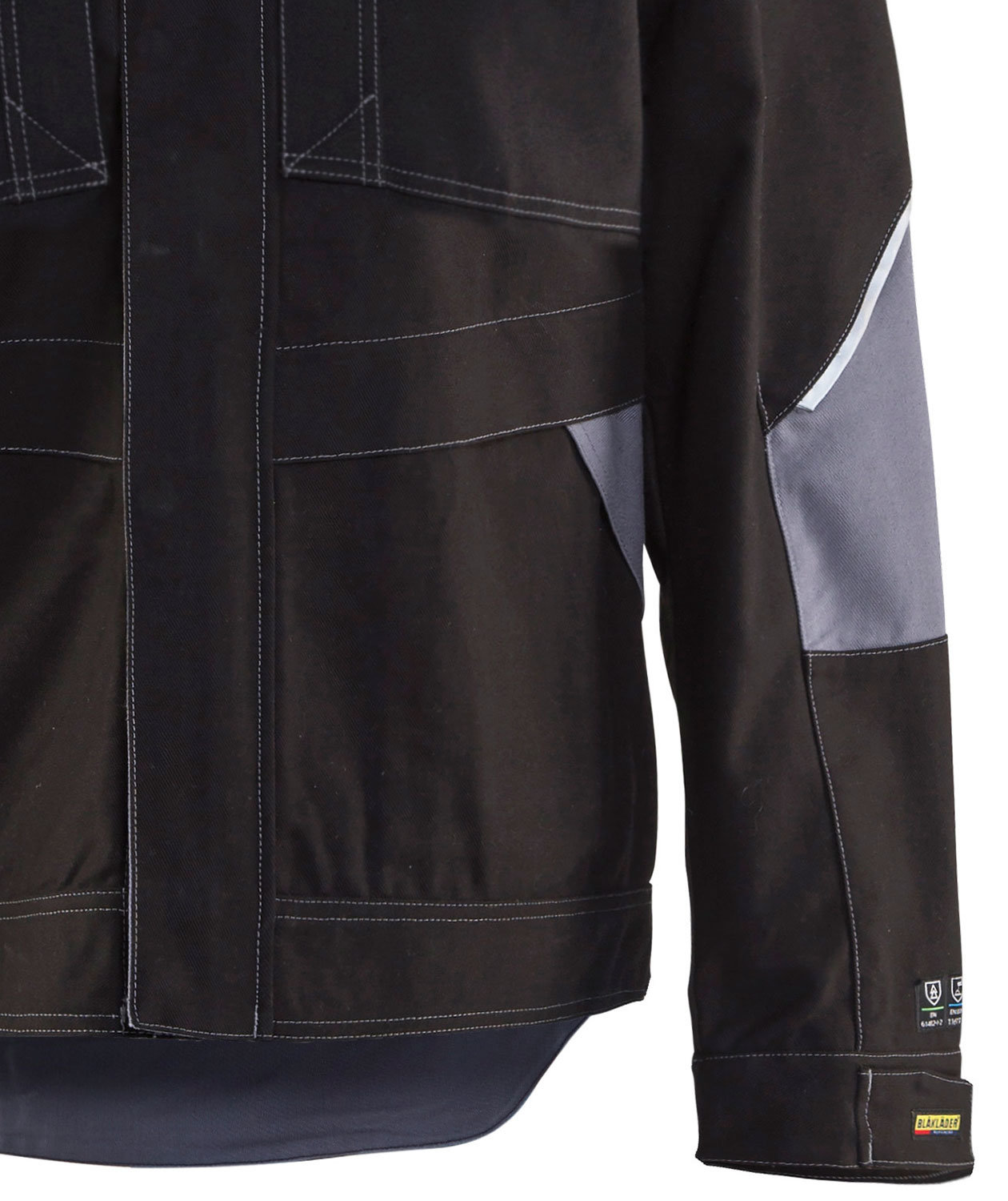 Bl&aring;kl&auml;der Anti-Flame jacka, Svart/Gr&aring;, large image number 2