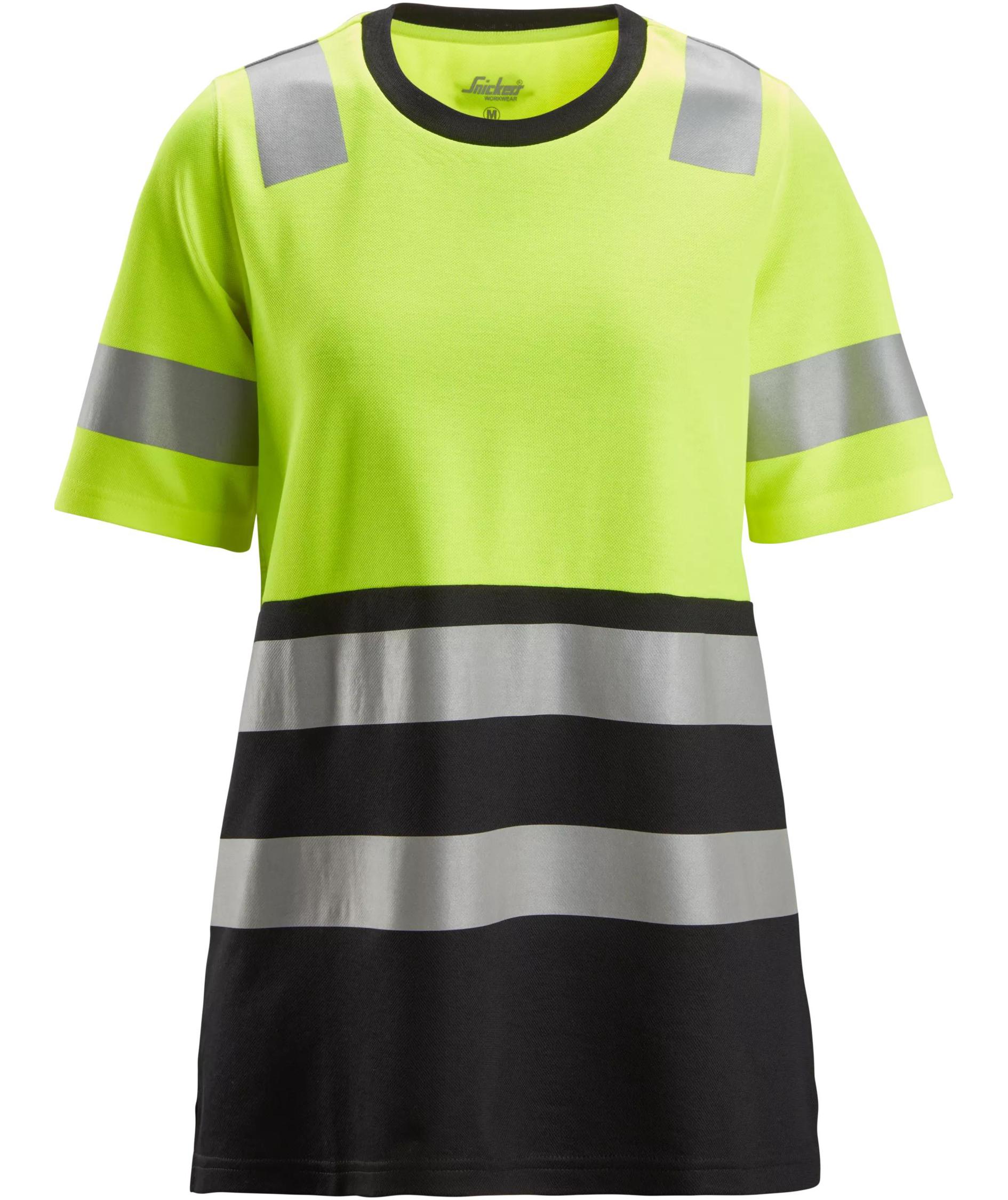 Snickers dame T-skjorte 2573, Hi-vis Gul/Svart, Hi-vis Gul/Svart, swatch