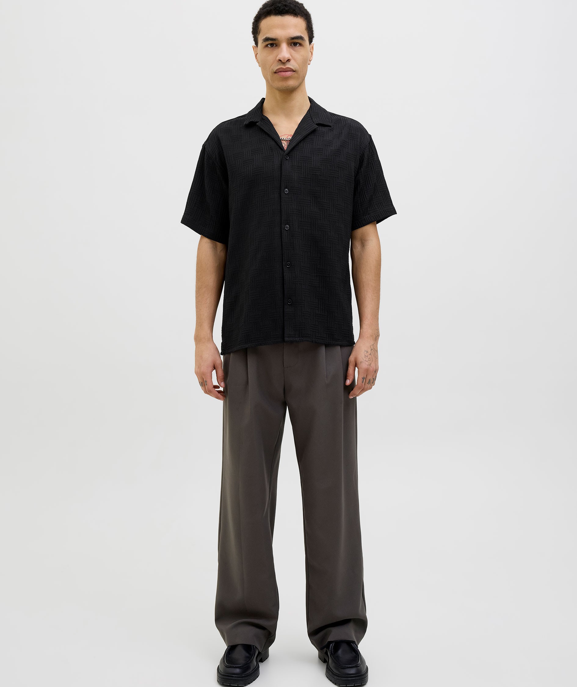 Jack & Jones JJEMATTEO RESORT kurz&auml;rmlige Hemd, Black, large image number 6