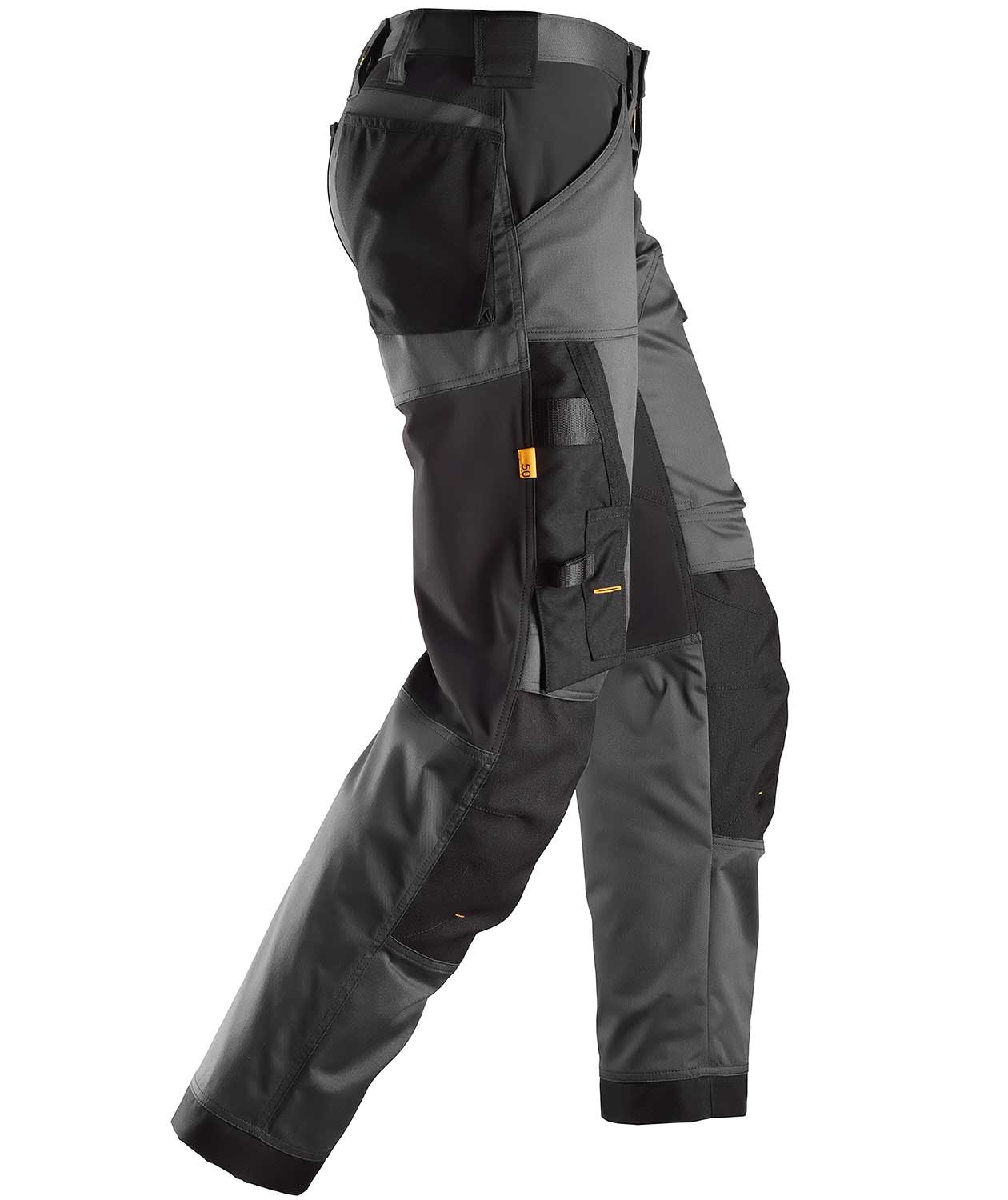 Snickers AllroundWork arbeidsbukse 6351, St&aring;lgr&aring;/Svart, large image number 4
