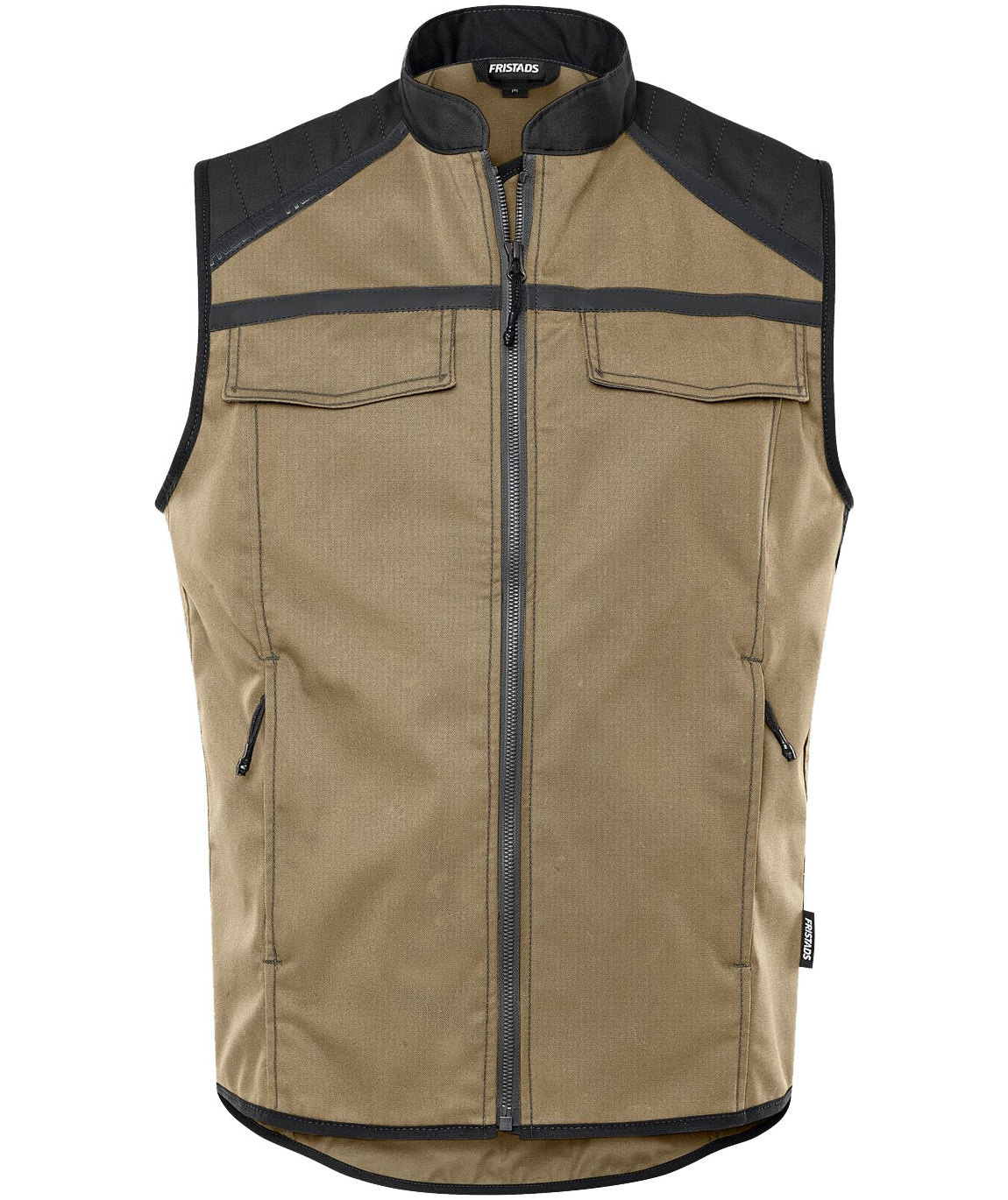 Fristads arbetsv&auml;st 5555 STFP, Khaki/Svart