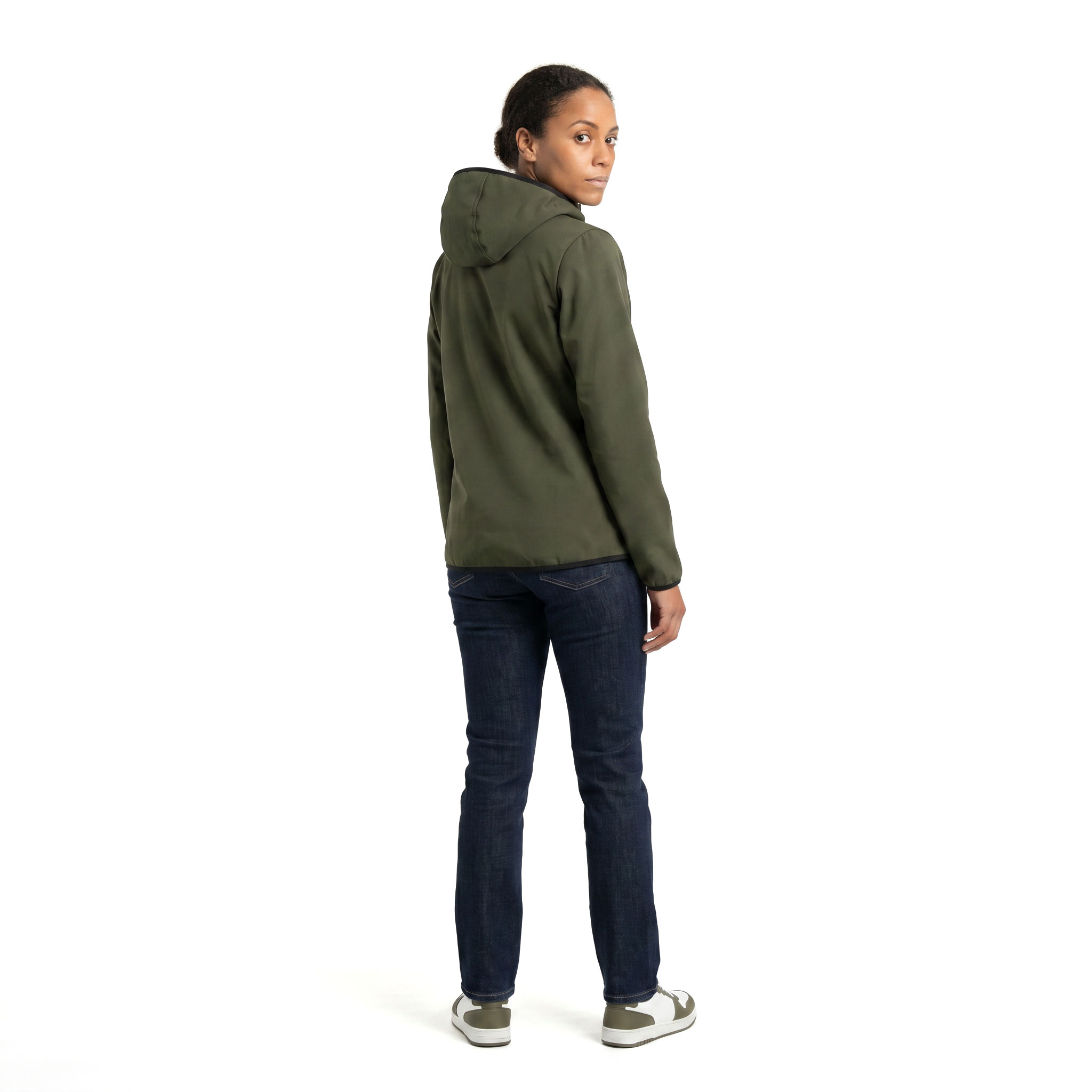 Westborn women's hoodie with zipper, Dusty Olive, large image number 4