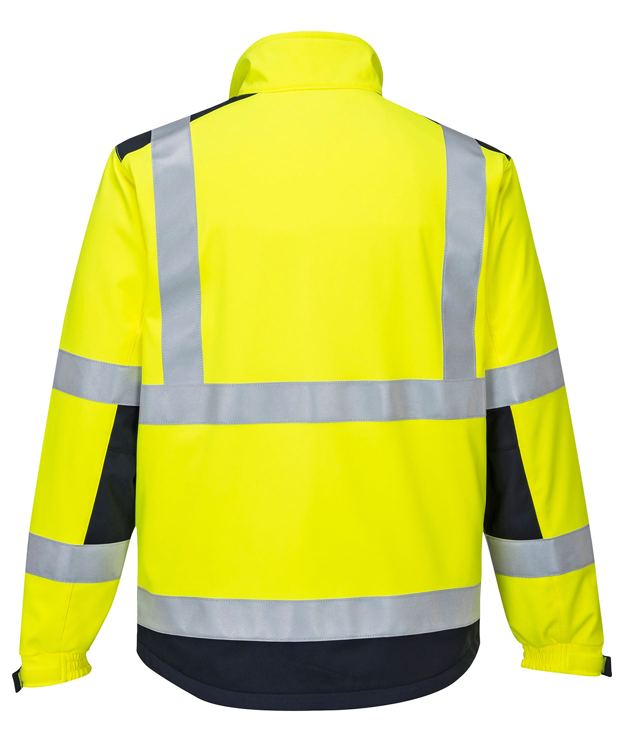 Portwest Modaflame Multinorm softshelljacka, Varsel yellow/marinbl&aring;